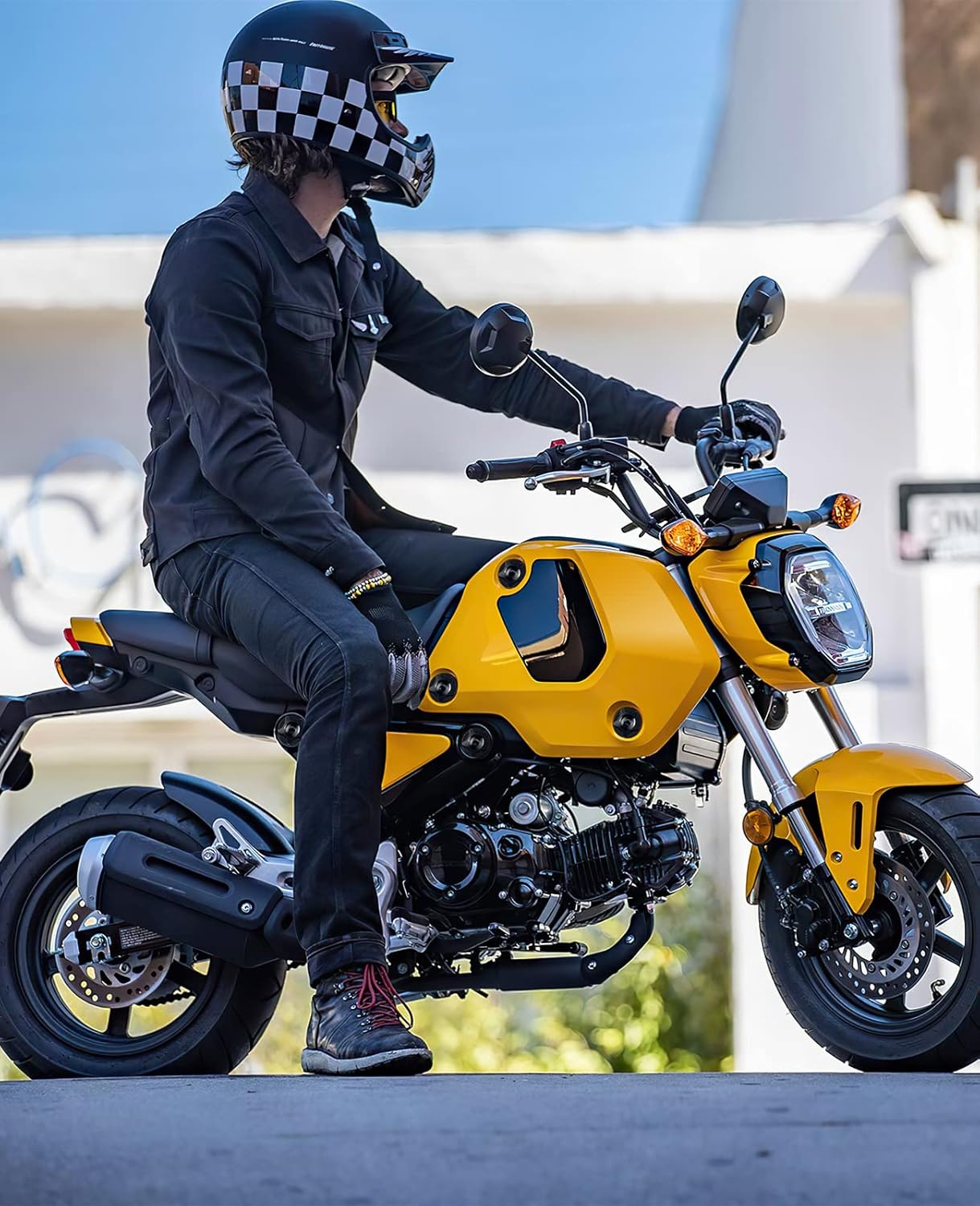 KEMIMOTO Arandelas Verge de colores compatibles con motocicletas Grom 2022, 2023, 2024, juego completo de aluminio, 12 piezas (negro)