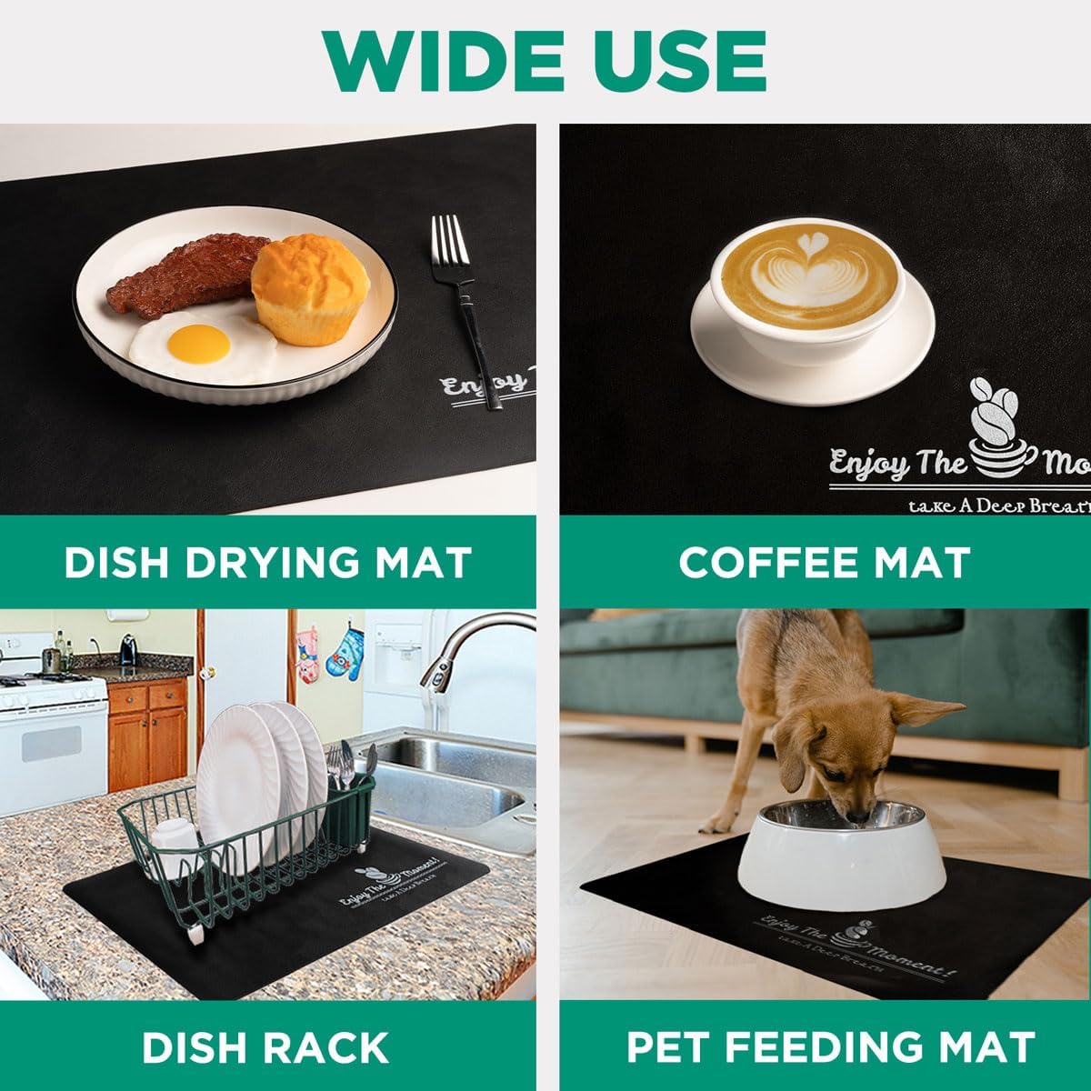 Tapete de barra de café, accesorios para encimeras, debajo de la cafetera, cafetera, cafetera, máquina de espresso, escondite las manchas, secado