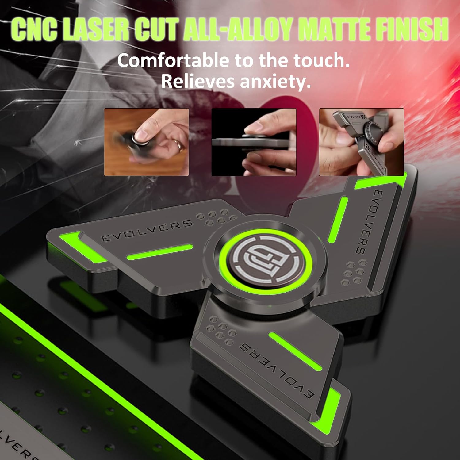 Fidget Spinners para adultos, juguetes antiestrés de metal fresco, juguetes para TDAH para la ansiedad, giros silenciosos de alta velocidad,
