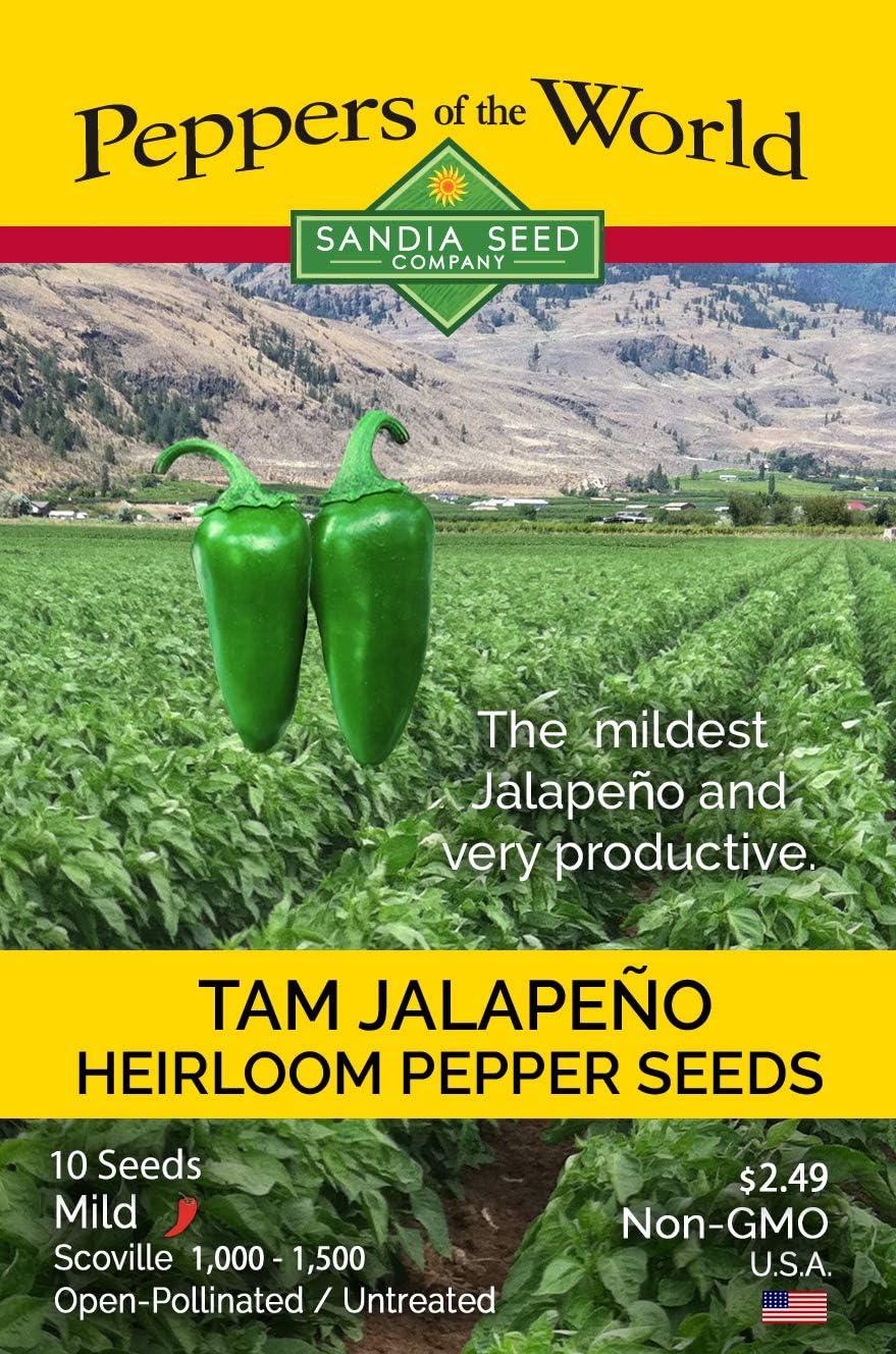 Jalapeño TAM – Pimienta reliquia – 10 semillas – Jalapeño más suave