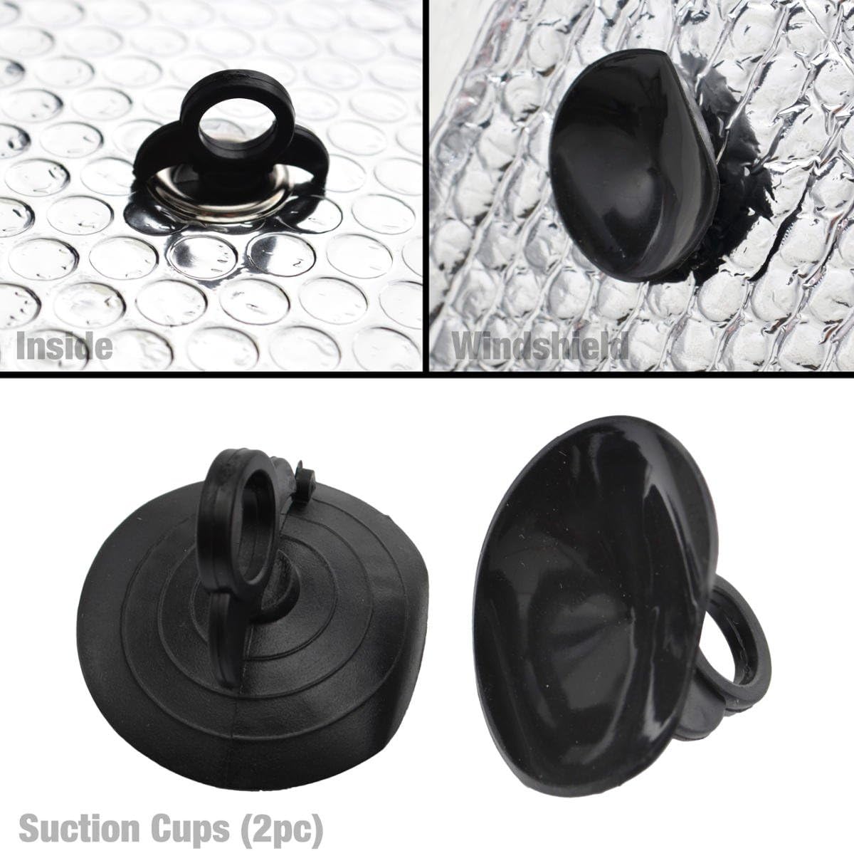BDK Parasol para parabrisas delantero de una sola burbuja, parasol plegable de acordeón para automóvil, camión, SUV, bloquea los rayos UV, protector