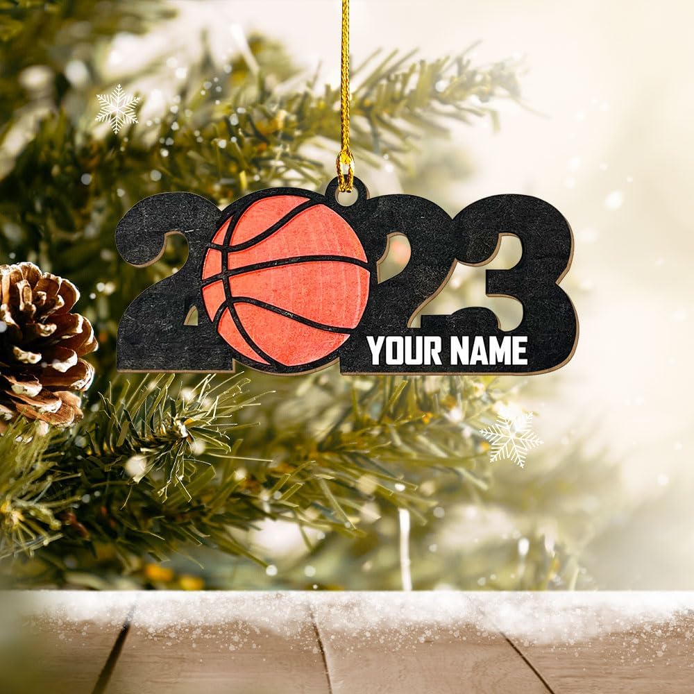 Suseaz Adornos de baloncesto personalizados, adorno de Navidad de baloncesto, adorno de automóvil, adorno de jugador de baloncesto personalizado,