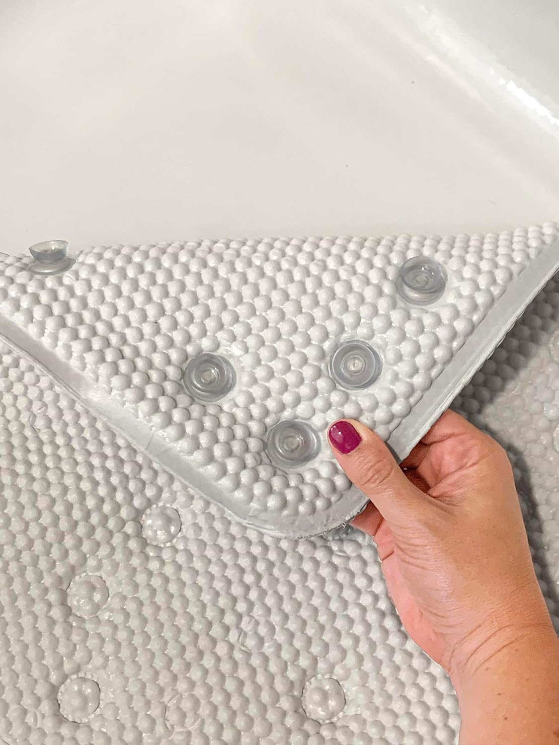 Tapete antideslizante para bañera con ventosas, tapete de baño antideslizante para ducha, lavable a máquina, para bañera, niños, tapete para ducha y