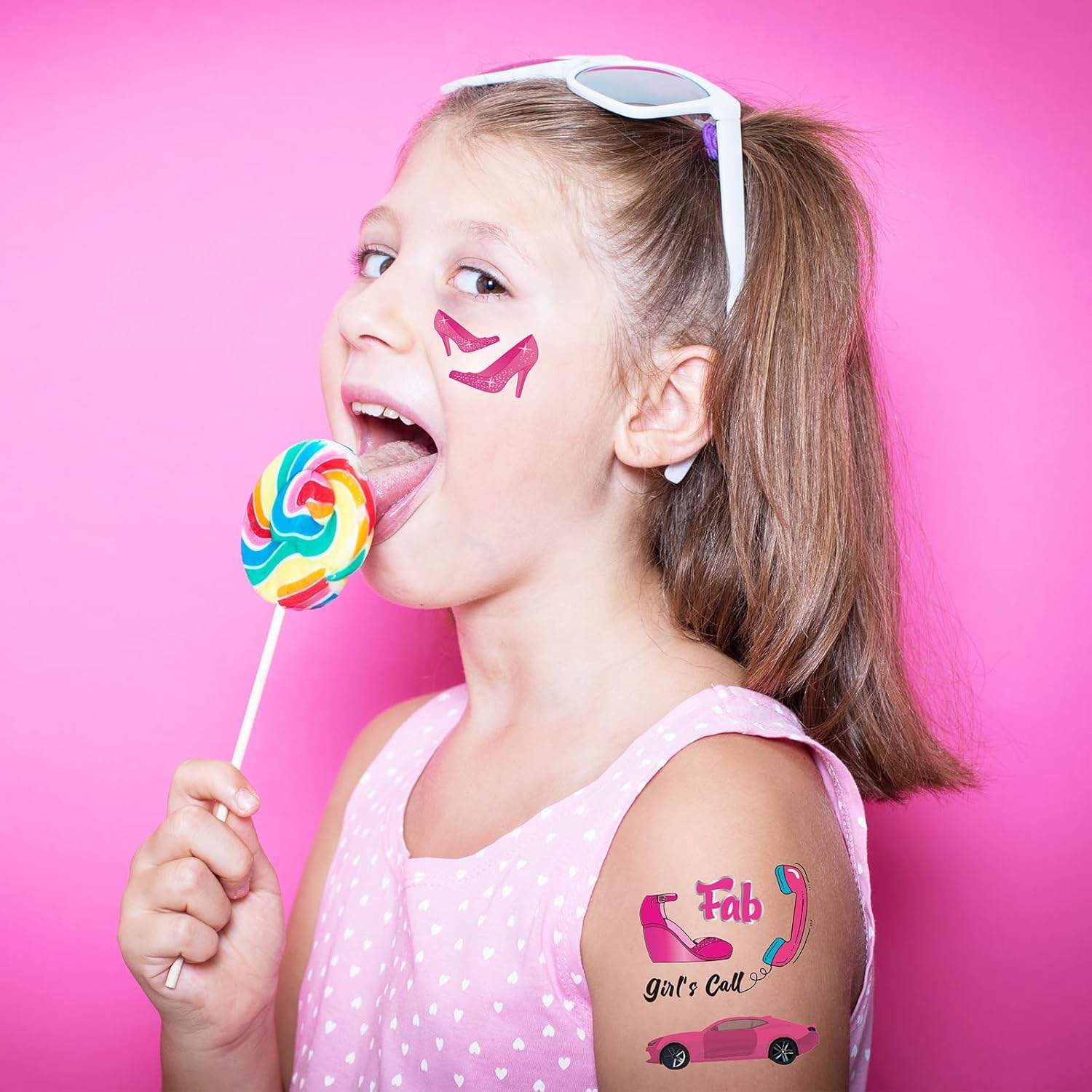 90 tatuajes temporales para niños + 1 juego de maquillaje para niños, recuerdos de fiesta, bonitas decoraciones, kit de calcomanías impermeables y