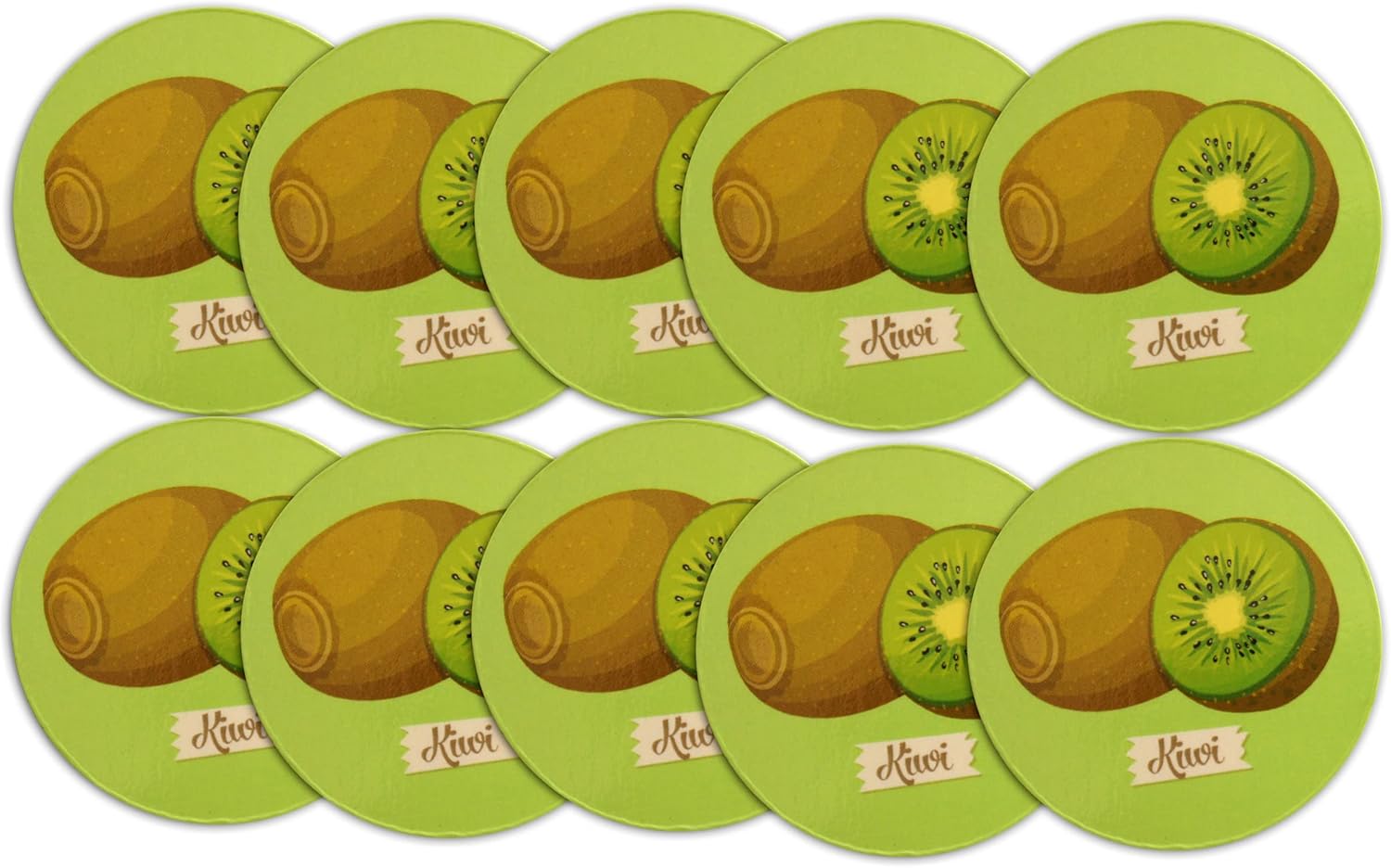 Novel Merk Kiwi – Imanes para frigorífico, diseño de kiwi y pancarta para nevera, regalos, decoración, recuerdos de fiesta y premios (paquete de 10)