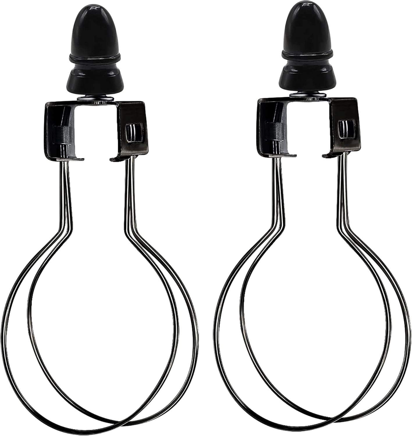 ECUDIS Paquete de 2 adaptadores para pantalla de lámpara con clip, color negro