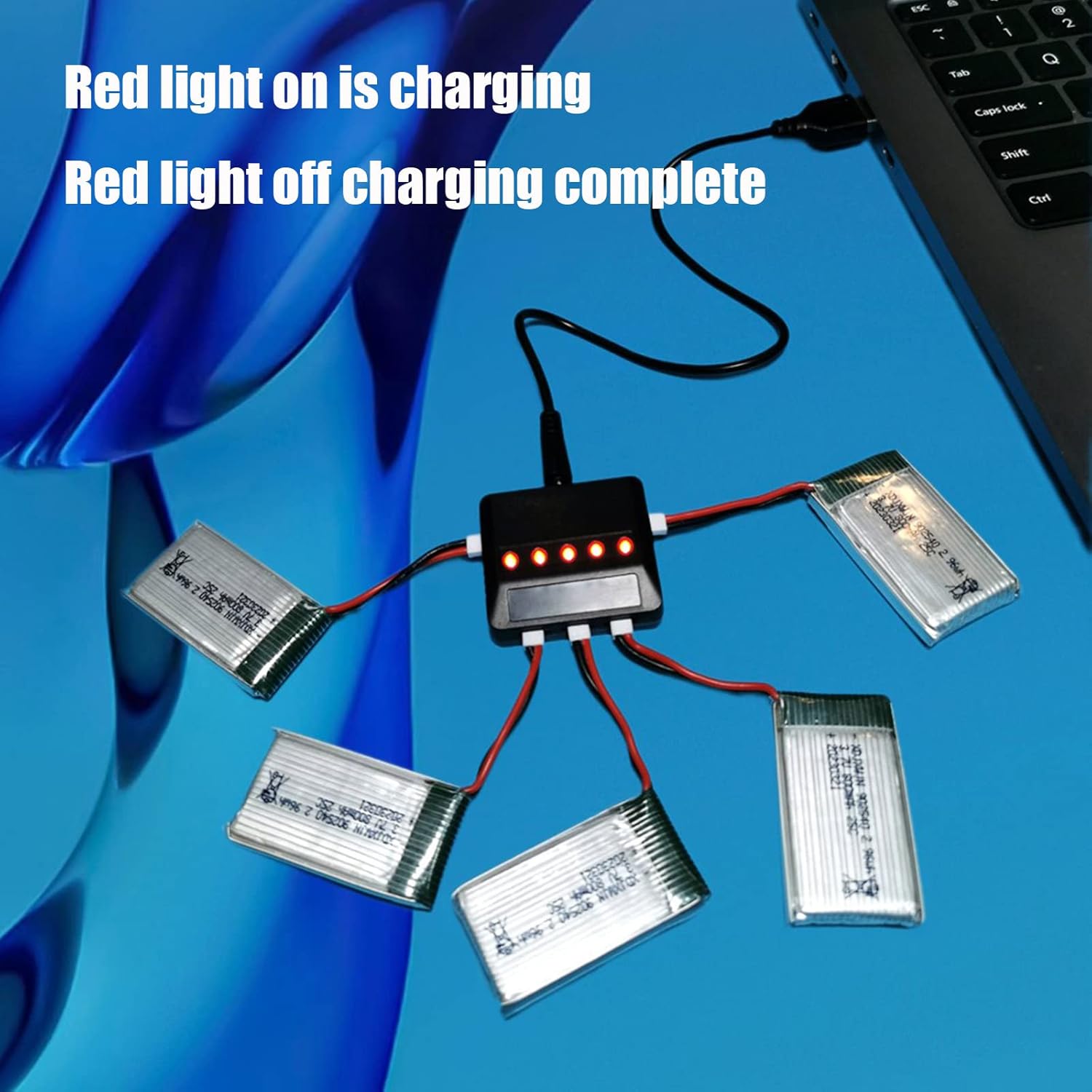 5pcs 800mAh batería de litio y cargador de batería para Syma X5C X5C-1 X5 X5SW X5SC V930 FQ36 CW4 SS40 S5C S5W RC Quadcopter Batería
