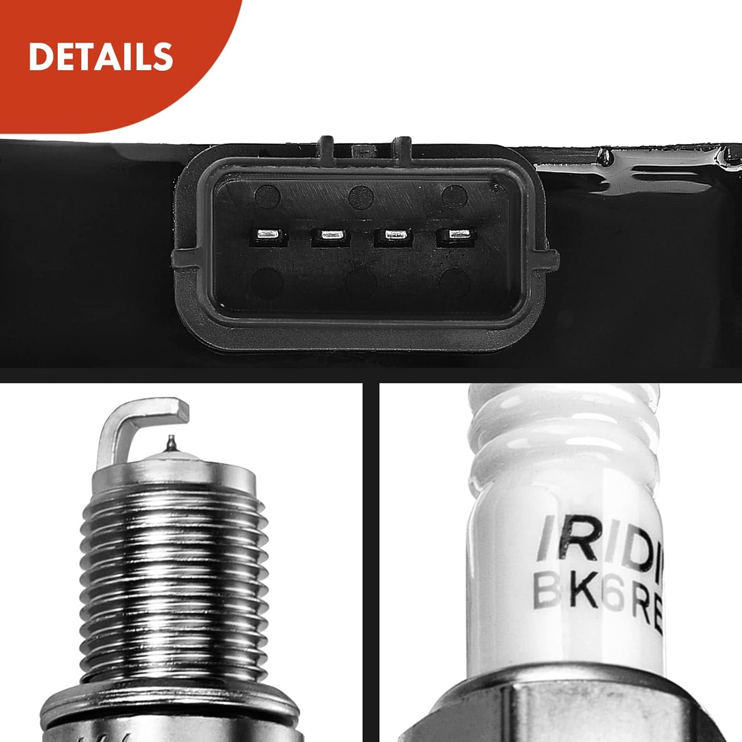 A-Premium Bobinas de encendido y bujías compatibles con Subaru Outback 2005-2009, Forester 2005-2008, Impreza 2005-2010, Legacy 2005-2009 y Saab