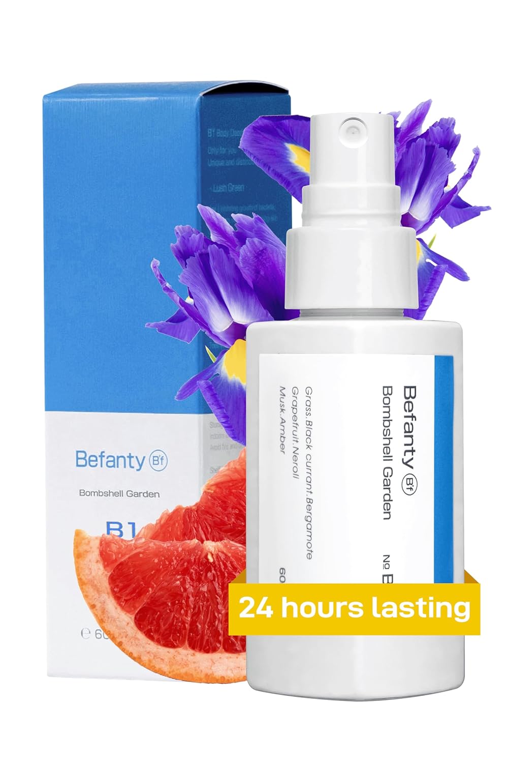 Befanty Natural Herbal Extracts – Desodorante en aerosol sin aluminio que no mancha para mujeres y hombres, aroma de jardín Bombshell, tamaño de