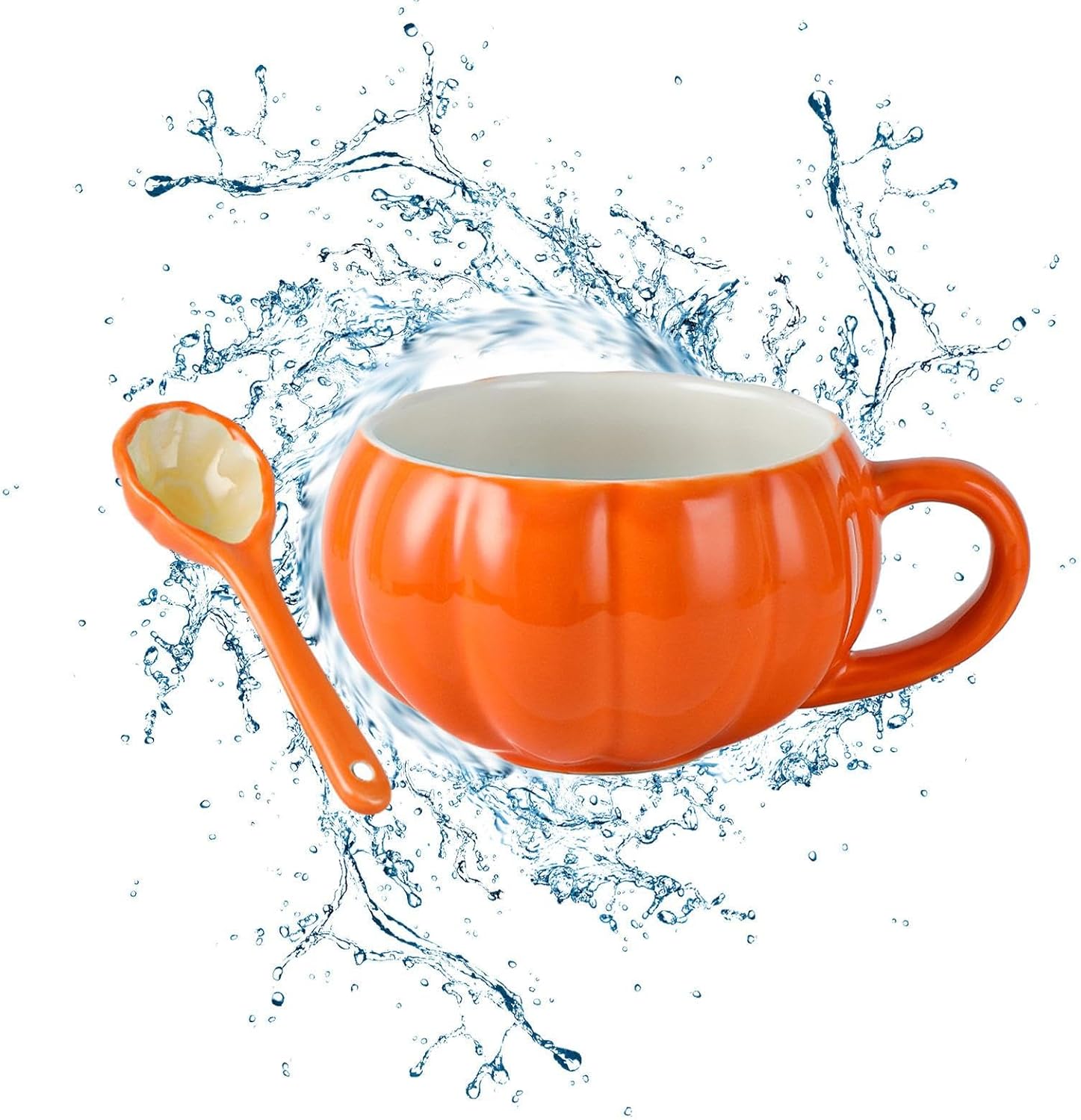 Taza de Halloween 3D con diseño de calabaza y fantasma, taza de cerámica para niños, taza de café de Halloween con tapa