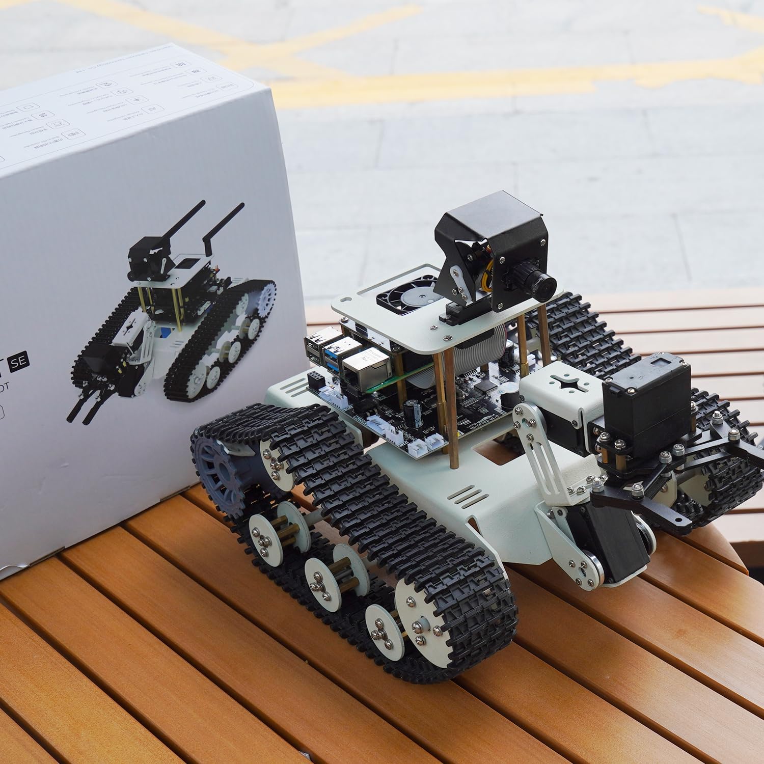 Yahboom Proyecto programable DIY ROS Starter Tank Chassis Robot con cámara AI para Jetson Nano B01 reconocimiento  Seguimiento  OpenCV  MediaPipe