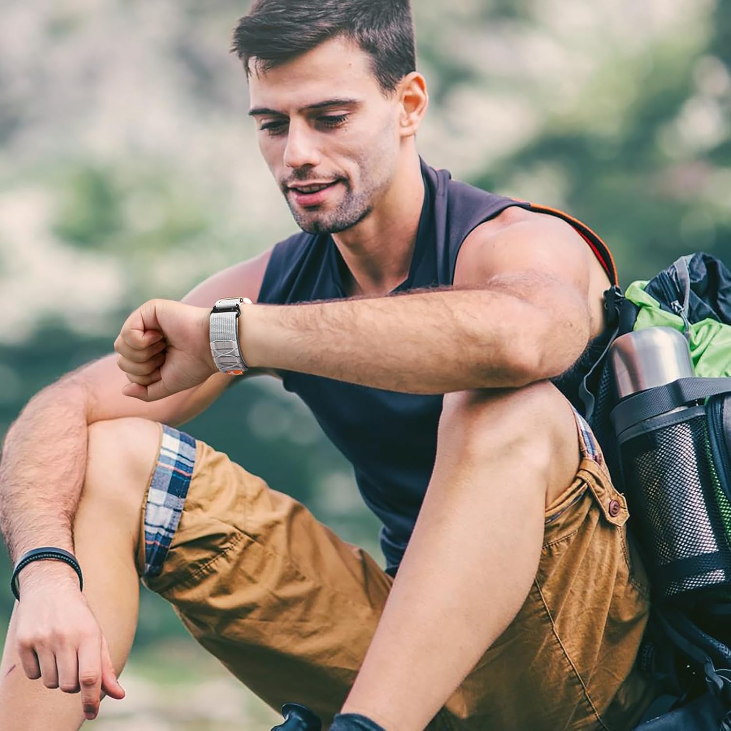 Correas compatibles con Fitbit Versa 3 SmartWatch, correa deportiva de nailon resistente militar compatible con Fitbit Versa 4Fitbt SenseFitbt Sense