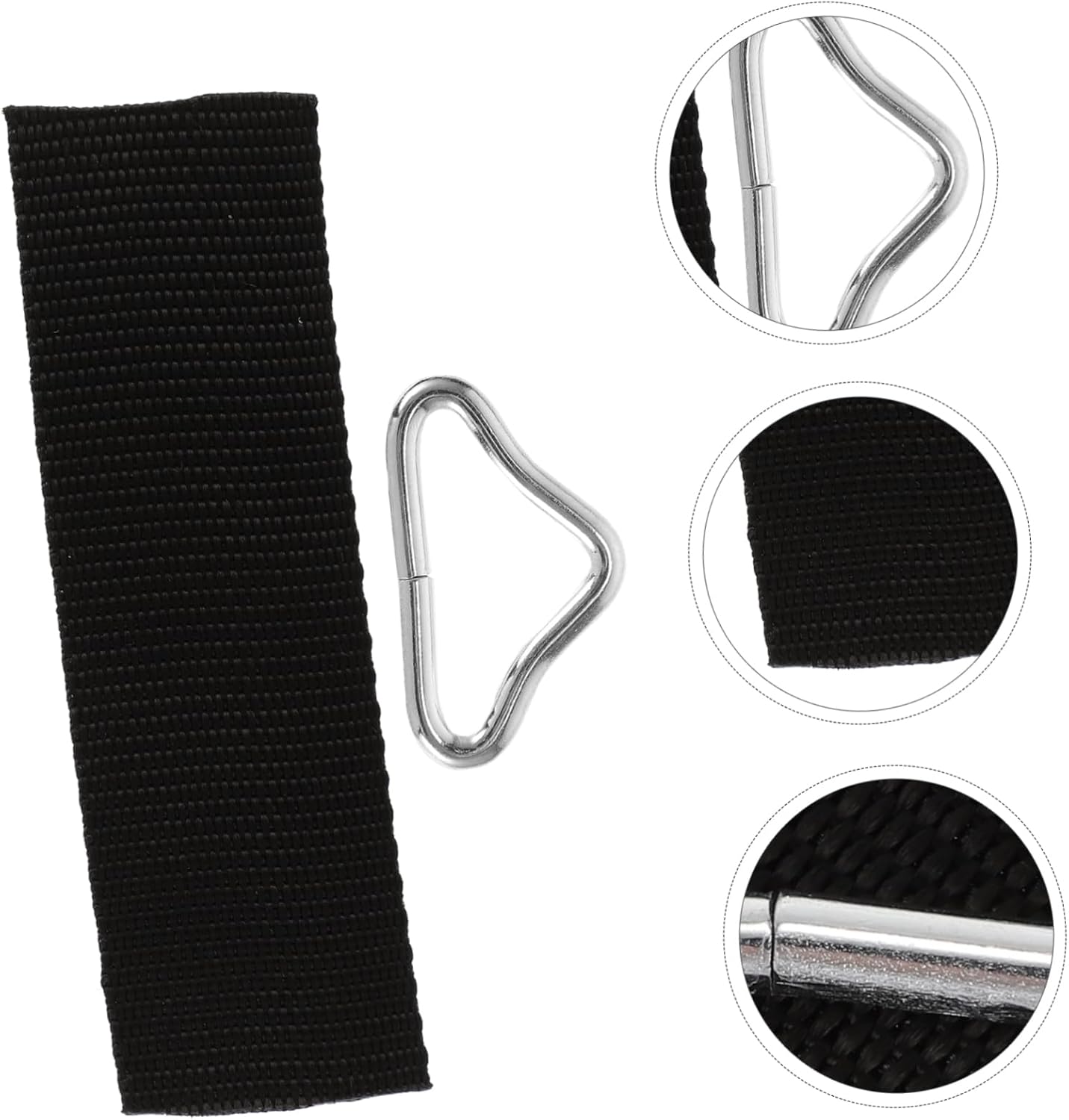COHEALI 30pcs Trampolín Hebilla Trampolín Reparación Mat Acero Inoxidable Triángulo Anillos Vendaje Conector Colchón Cama para Niños Trampolín