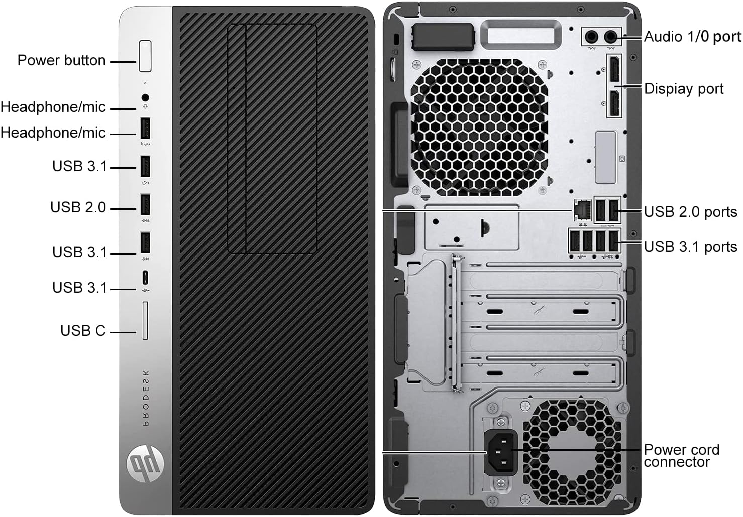 HP ProDesk 600 G3 Mini Tower Escritorio PC i7-6700 hasta 4.00GHz 32GB RAM 1TB SSD + 1TB HDD HDMI Wi-Fi integrado y BT DVD-RW Soporte de monitor dual