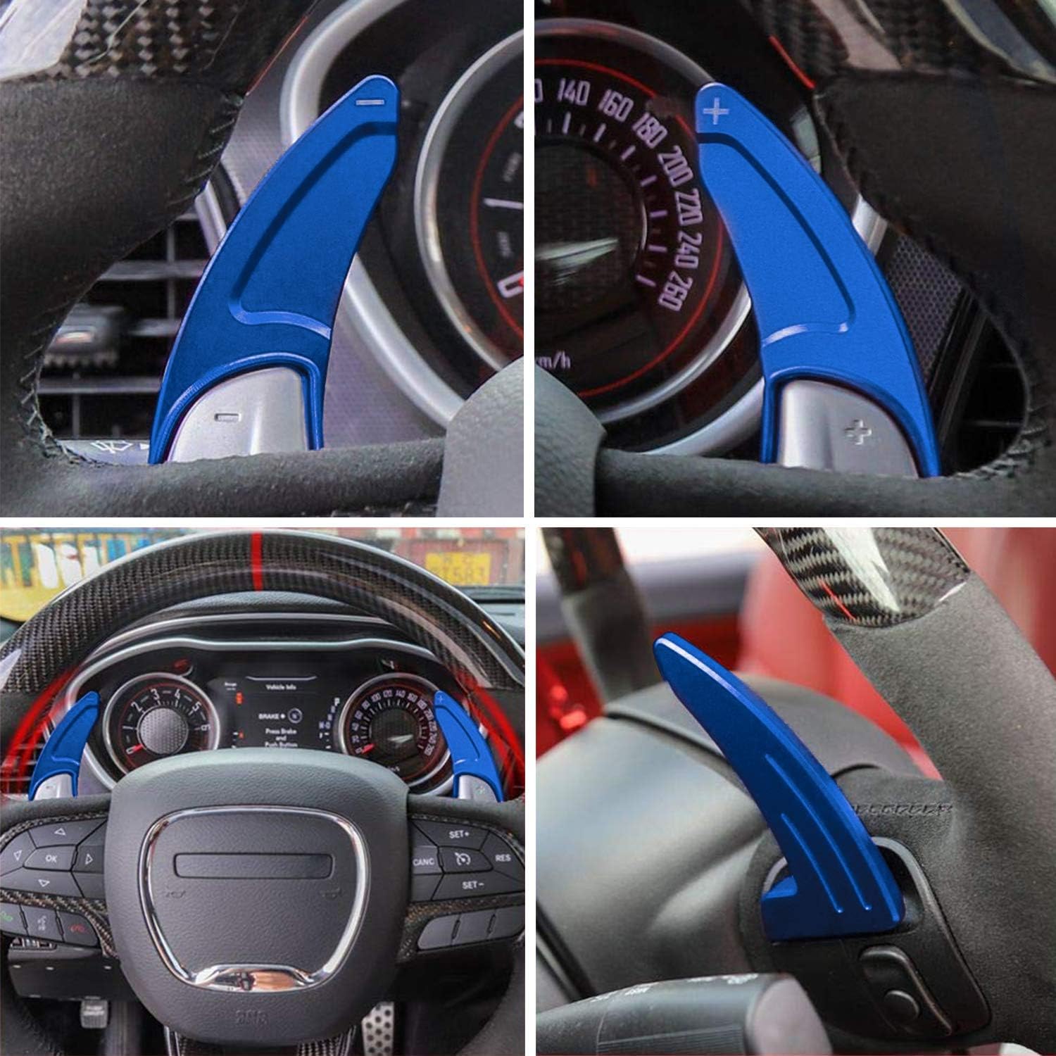 Cubierta de cambios de volante extendidos para Dodge Challenger Charger Durango RT & Scat Pack 2015-2021, para Jeep Grand Cherokee 2014-2021,