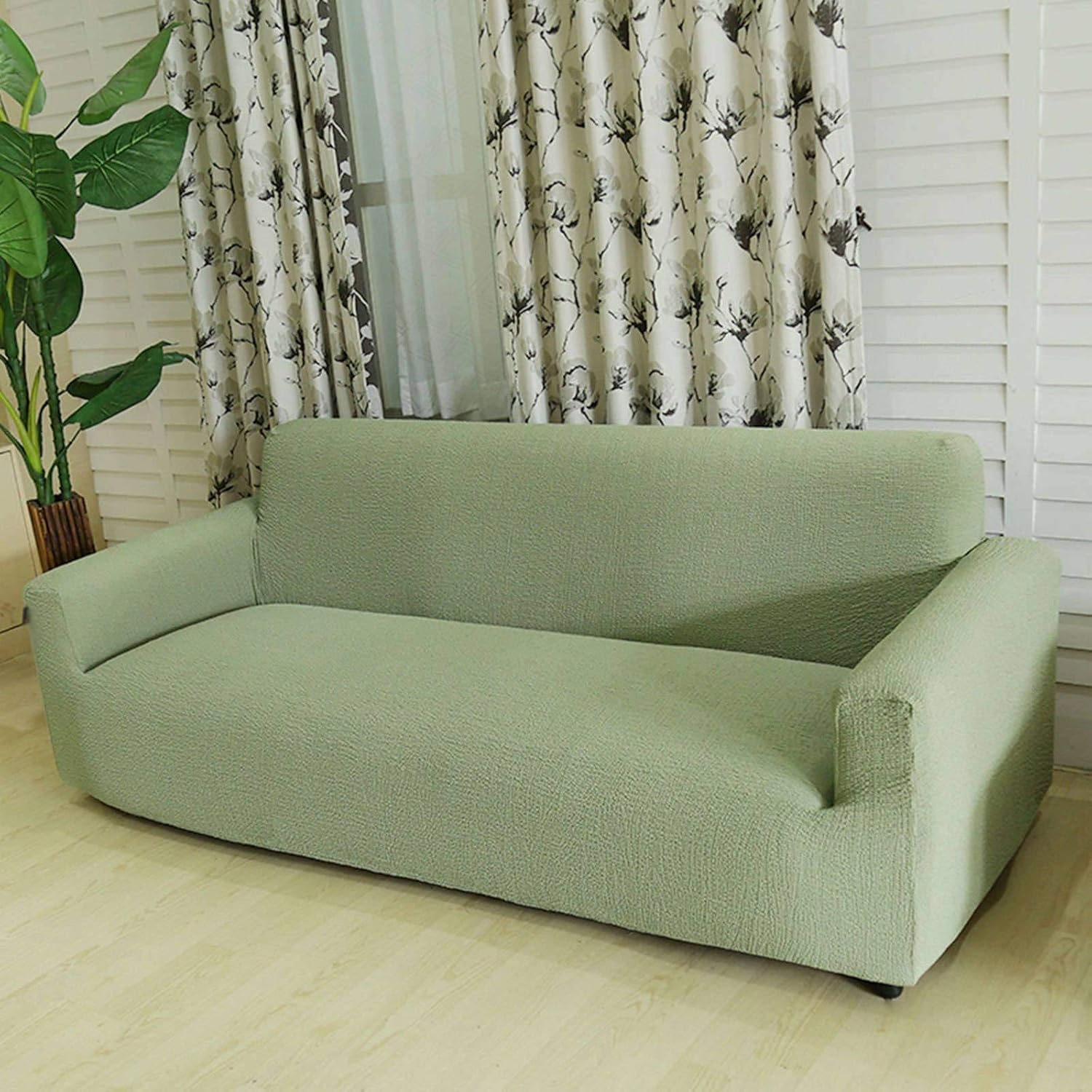 EKSED Funda de sofá de alta elasticidad, funda de sofá para sofá de 3 asientos, suave, antideslizante, lavable, protector de muebles elástico con