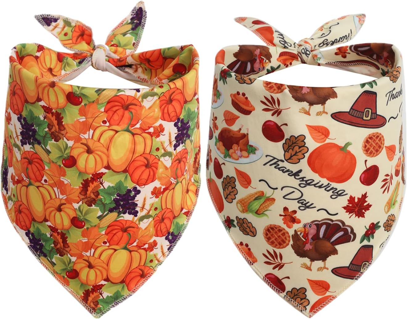 Bandana de Acción de Gracias para perro, bandana de otoño para perros pequeños, medianos y grandes y gatos