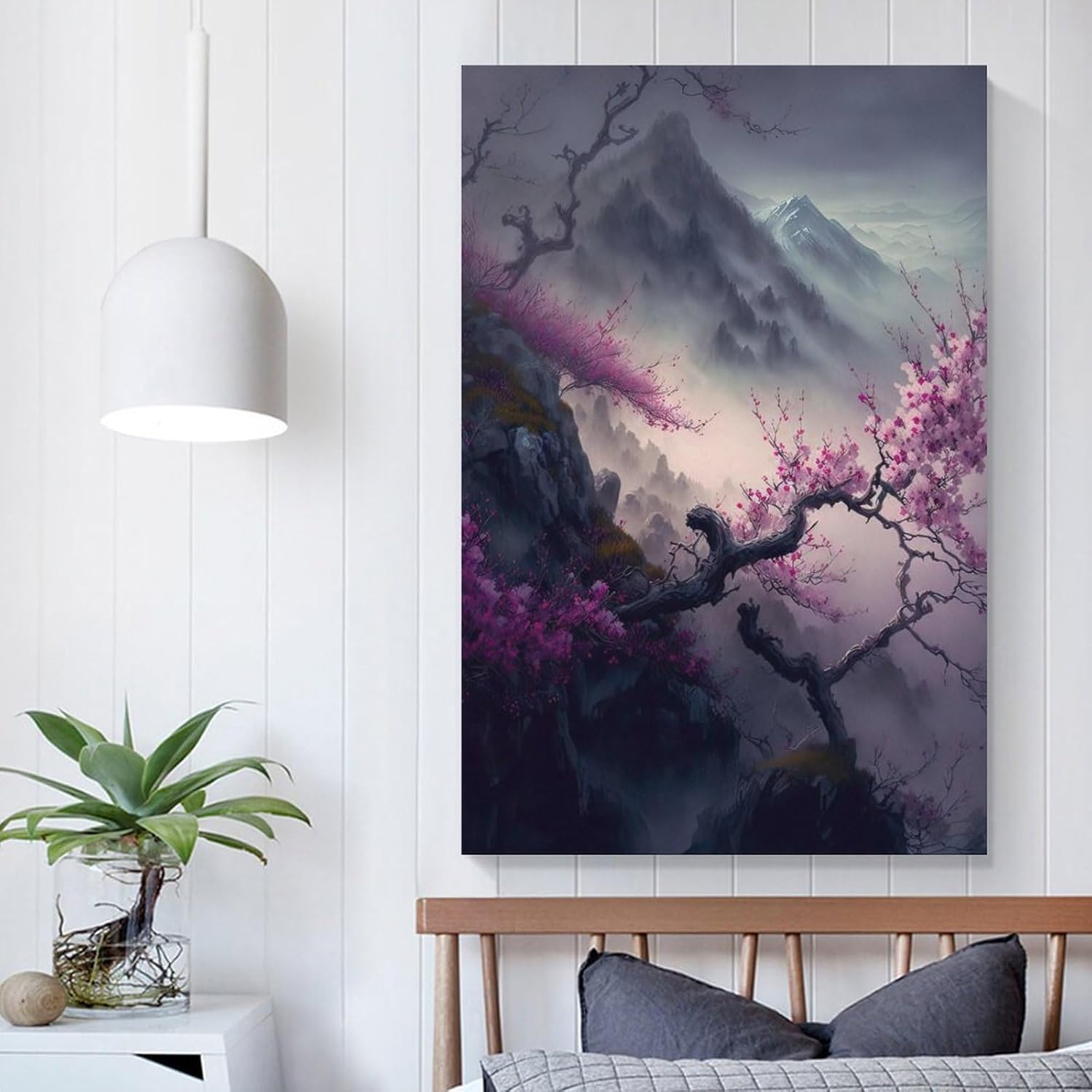 Aimery Lienzo artístico de flor de cerezo para pared, pósteres de regalo, pintura para dormitorio, decoración del hogar, imágenes colgantes sin