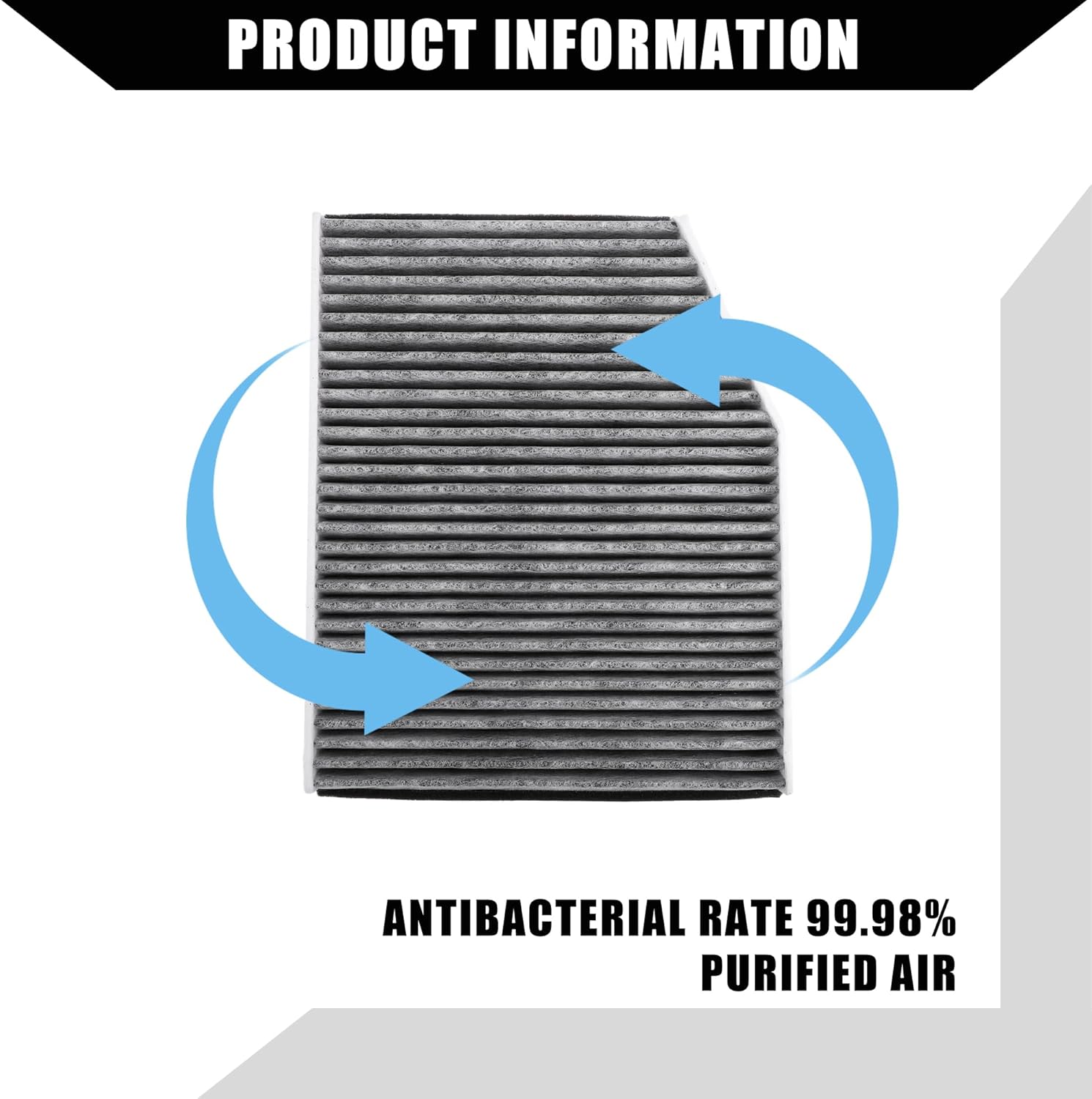 Hihaha No.BK21-18D543-AA Filtro de aire de cabina con carbón activado para Ford Transit-150 2015-2019 para Ford Transit-250 2015-2019  Filtro de