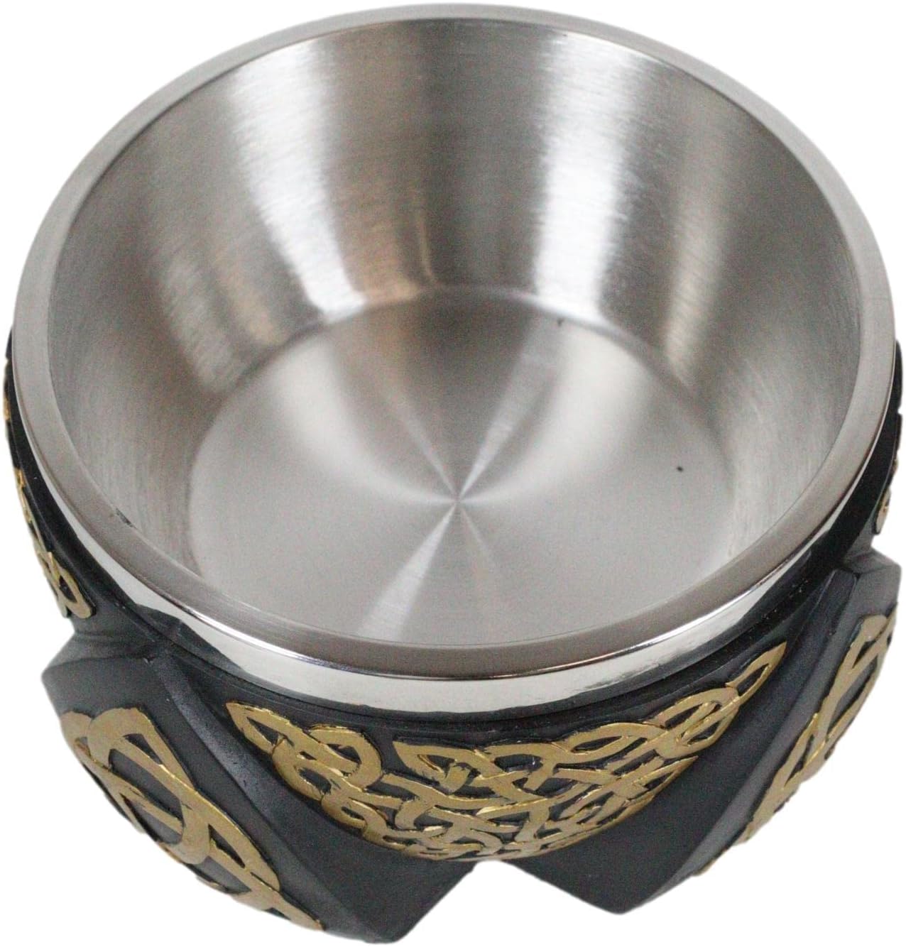 Ebros Gift Wicca Metafísica Energía Positiva Espiritual Divinidad Celta Triquetra Trinidad Nudo Manchas Cuenco Estatuilla Rascador Recipiente