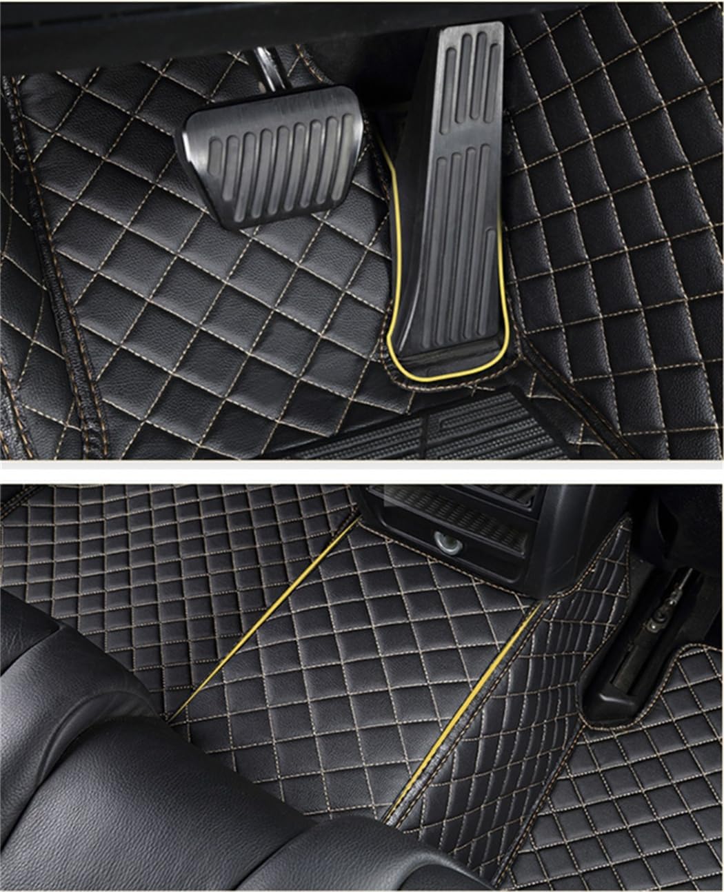 ATMASAD Alfombrillas de cuero de lujo con protección para todo tipo de clima para el 99.99 % de automóviles, SUV y camiones según los modelos