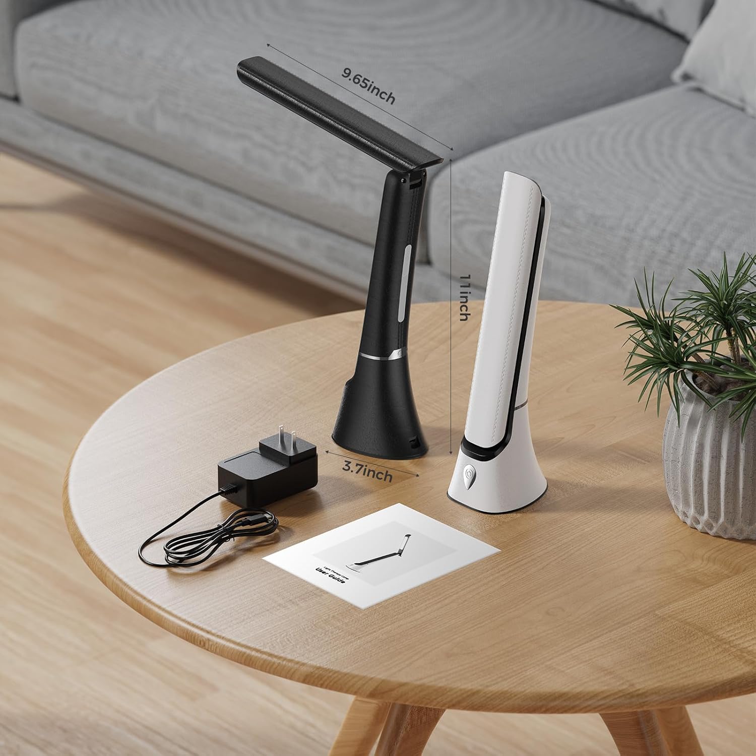 Lámpara de terapia de luz, 10000 LUX luz solar LED sin UV, lámpara Hayyp de espectro completo, lámpara de escritorio de control táctil con función