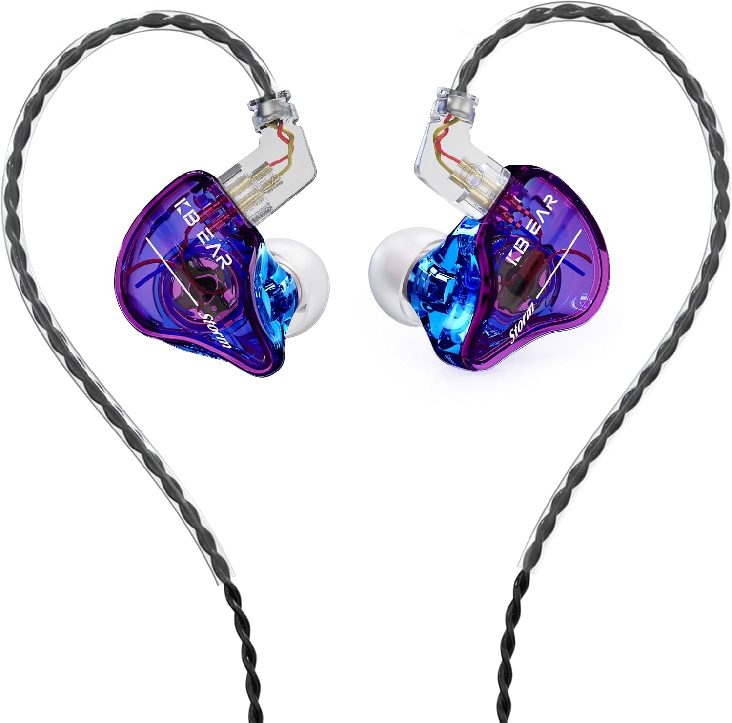 YINYOO KBEAR Storm – Monitor intrauditivo con cable 1DD, auriculares profesionales con cable IEM con sonido cristalino, auriculares enchufables de