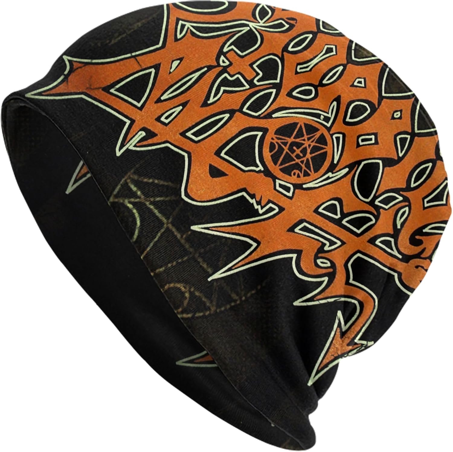 KyjsiUhyU Morbid – Gorros de ángel con banda de metal para hombres, mujeres y adolescentes  Moda delgada unisex Aldult Skull Knit Hat sombrero de