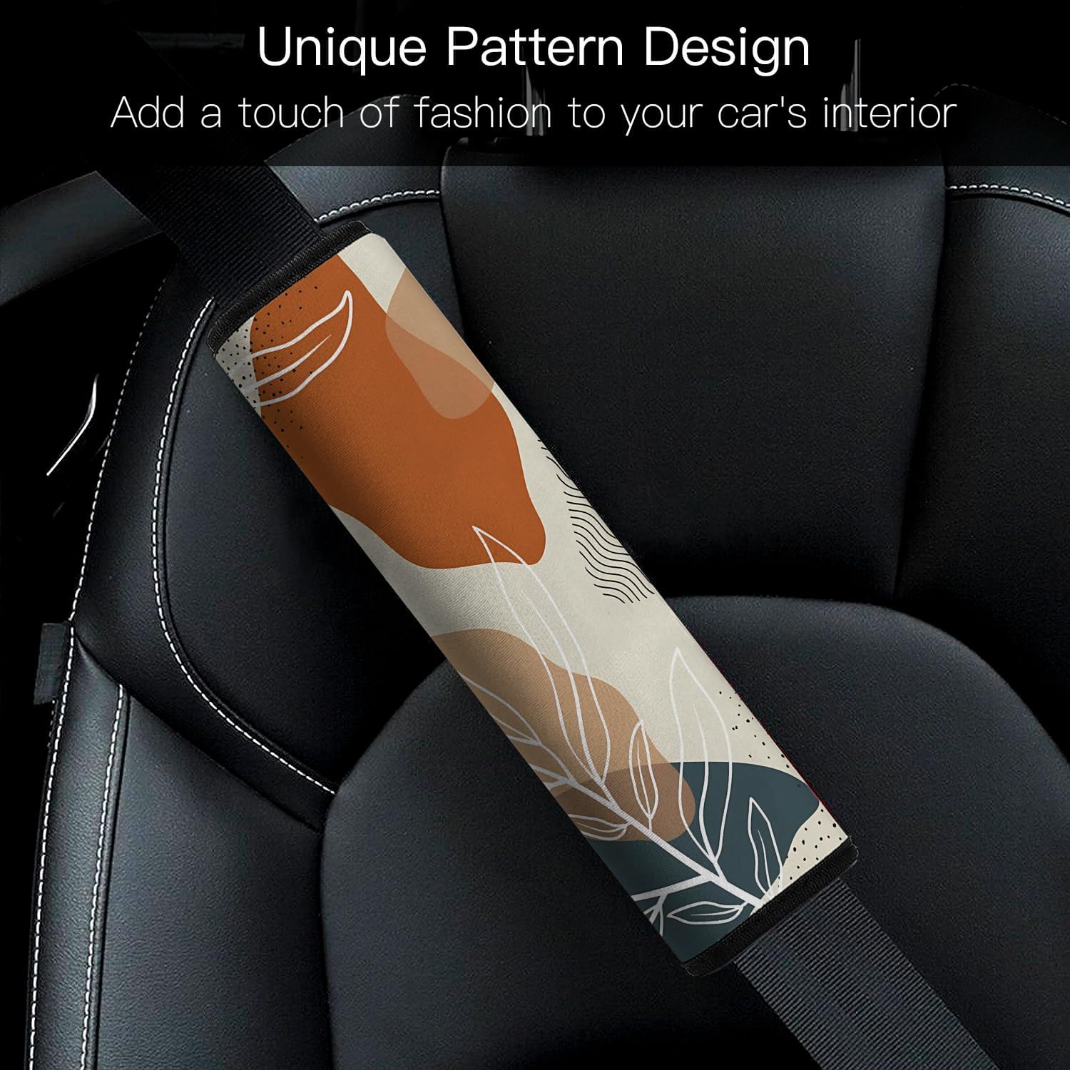 Funda para cinturón de seguridad de automóvil, paquete de 2 almohadillas suaves para cinturón de seguridad de automóvil para adultos y niños,