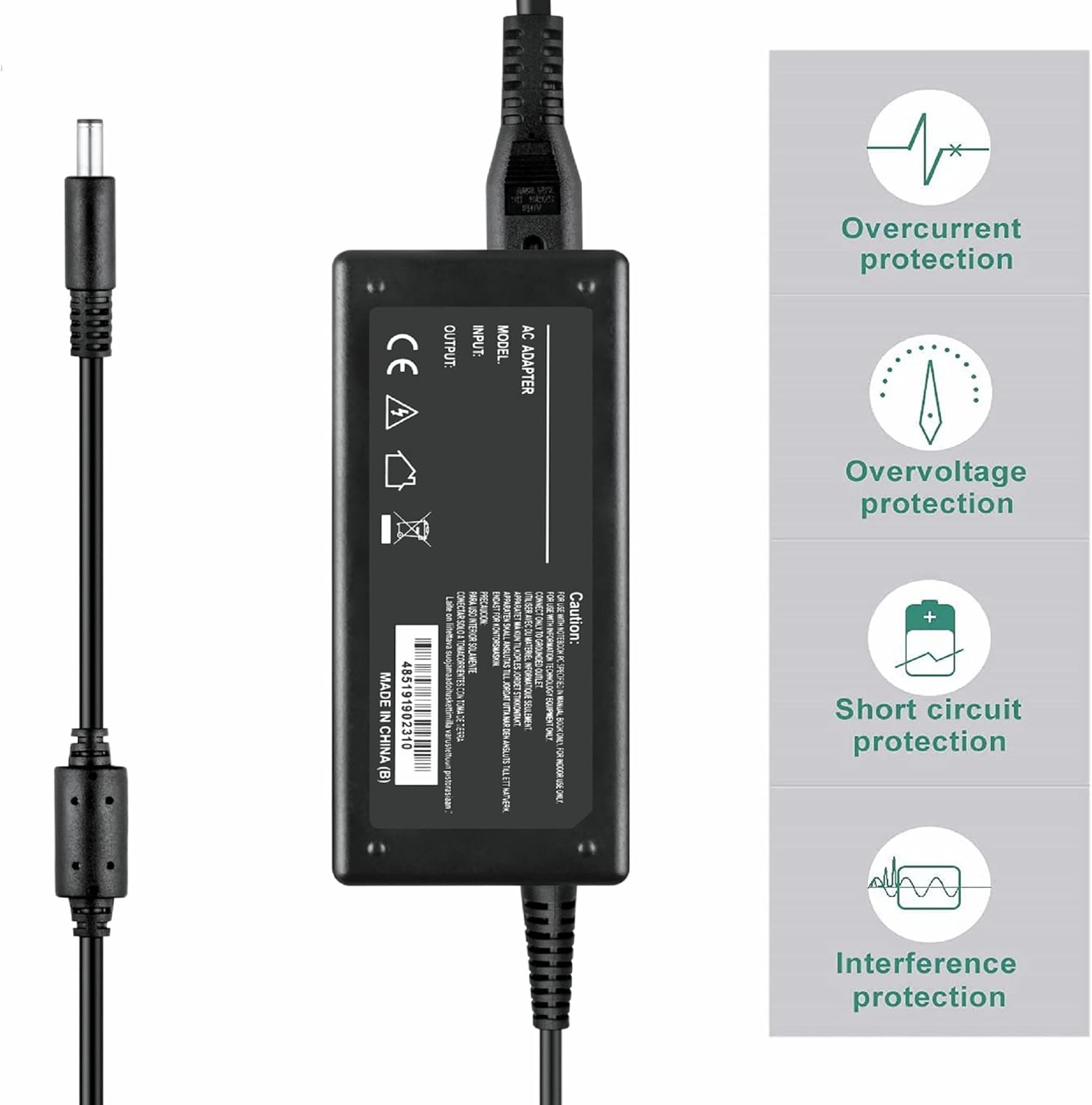 Adaptador ACDC compatible con BMP50 BMP51 y BMP53 Cable de fuente de alimentación para impresora de etiquetas PSU