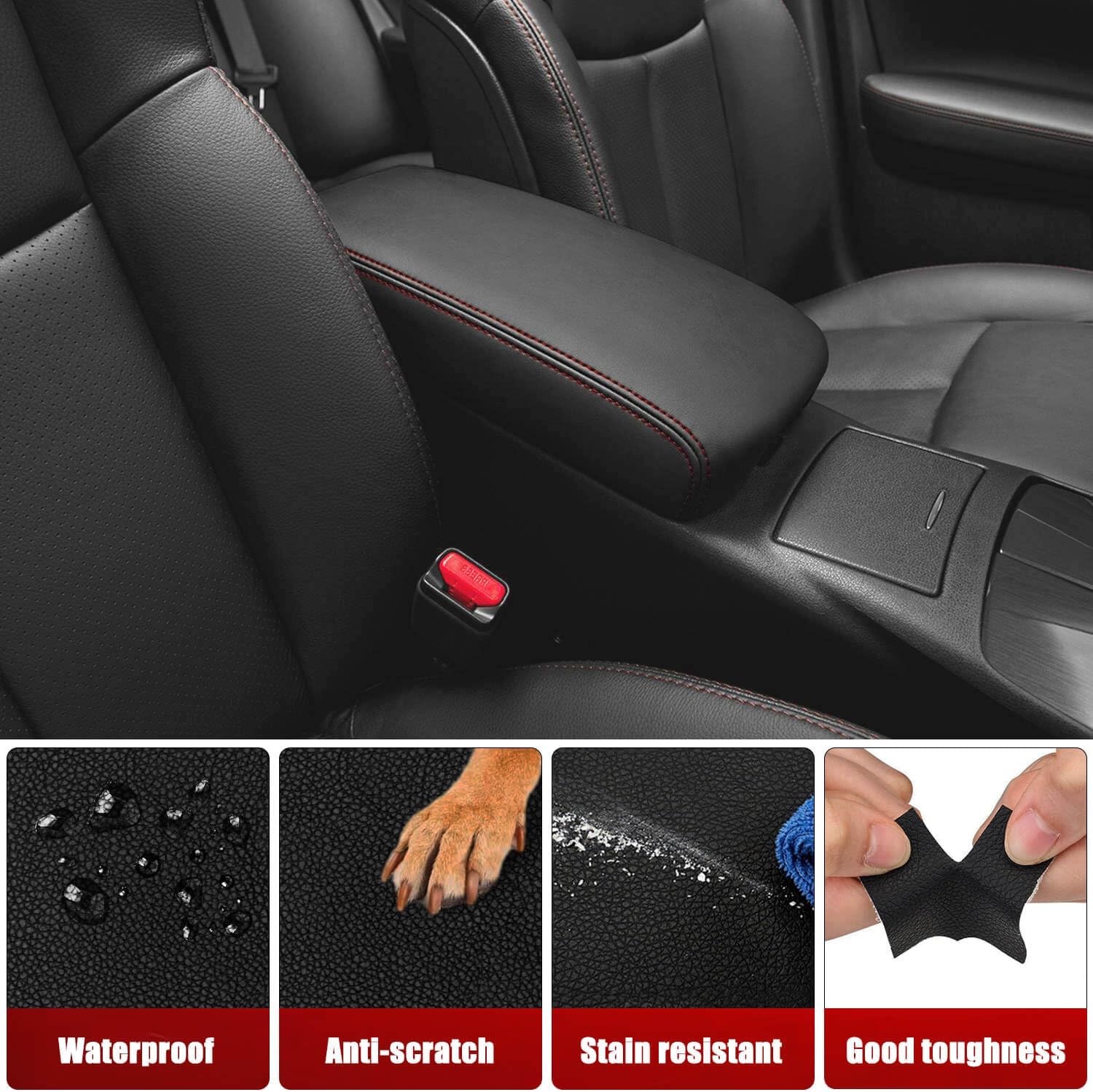 KBH Funda de repuesto para reposabrazos de consola central de automóvil para Nissan Maxima 2009-2014, Altima 2013-2018, tapicería de piel de vinilo