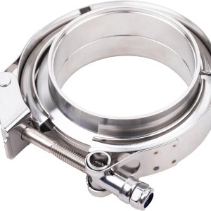 Abrazadera de escape turbo de acero inoxidable 304 de liberación rápida de 2.5 pulgadas con brida hembra macho Abrazadera de escape turbo de acero inoxidable 304 de liberación rápida de 2.5 pulgadas con brida hembra macho
