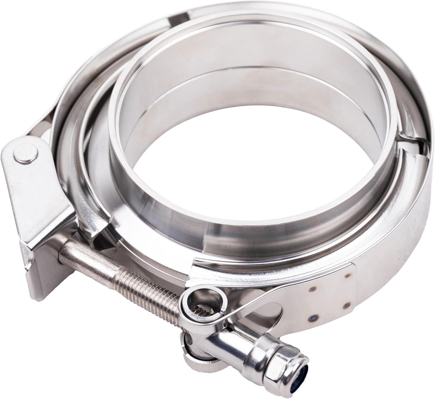Abrazadera de escape turbo de acero inoxidable 304 de liberación rápida de 2.5 pulgadas con brida hembra macho