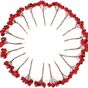 Hagao Frutas artificiales de bayas rojas falsas, espuma de plástico, flores de seda falsas para Navidad, decoración del hogar, fiesta, boda (rojo) – Hagao Frutas artificiales de bayas rojas falsas, espuma de plástico, flores de seda falsas para Navidad, decoración del hogar, fiesta, boda (rojo) –