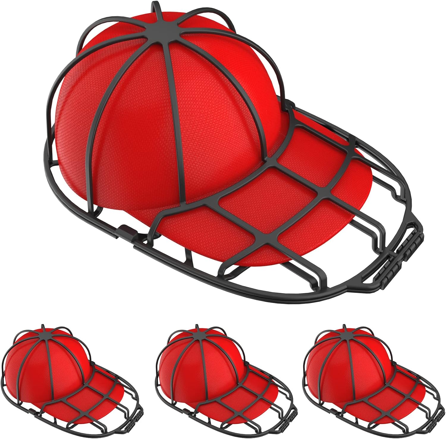 XQXA Jaula de lavado de sombreros, limpiadores de gorras de béisbol, apto para adultos y niños, jaula de marco de arandela de gorras para lavadora,