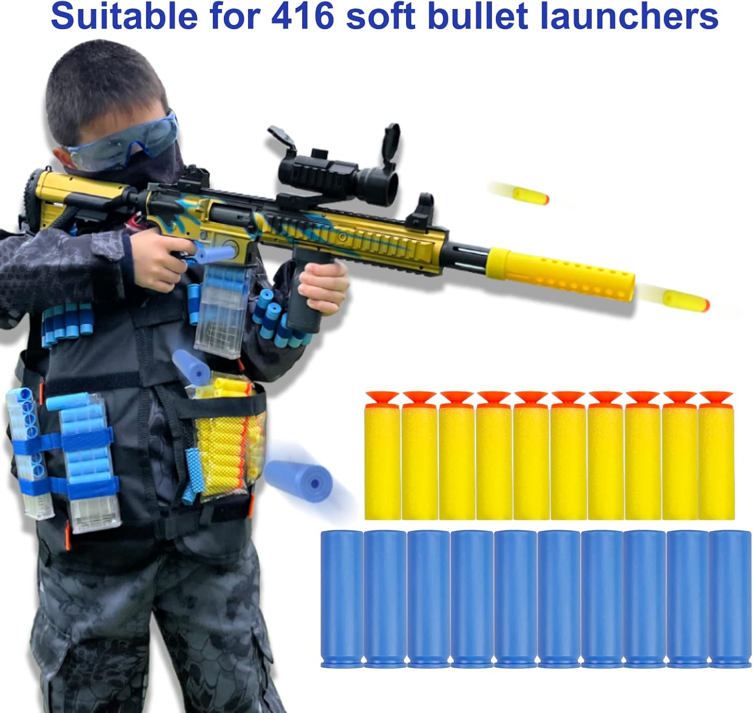 AGM MASTECH Ejectable Soft Bullets 50pcs and Soft Darts 100pcs