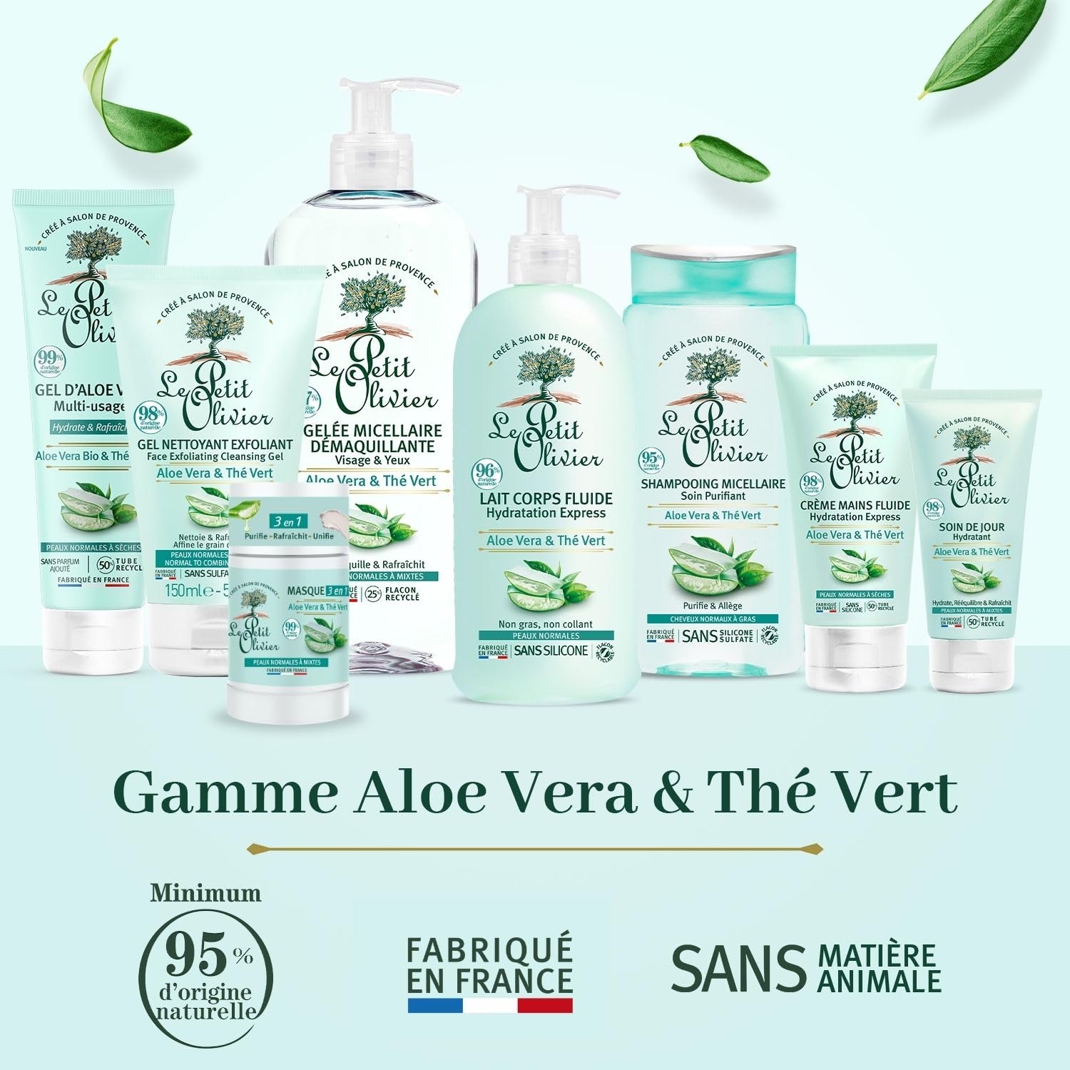 Le Petit Olivier Champú Micelar Purificante – Aloe Vera y té verde – Limpia el cabello – Reduce el exceso de sebo – Adecuado para cabello normal a