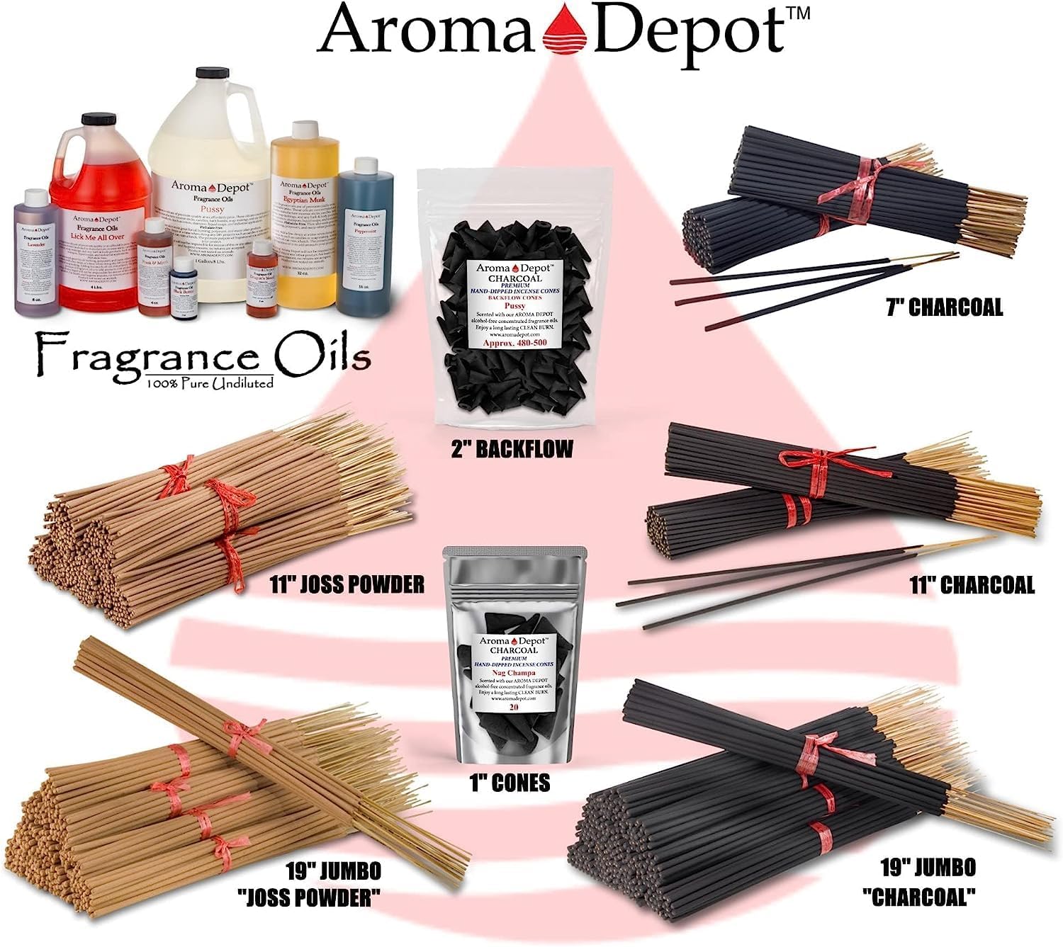 Eat it Raw – Varillas de incienso de carbón exótico. Aproximadamente 85 a 100 varillas por paquete, longitud 7 pulgadas, cada palo natural se quema