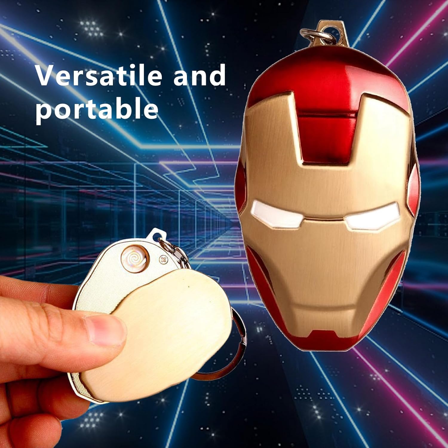 Lindo encendedor USB, encendedor fresco con llavero, divertido encendedor eléctrico recargable, encendedor sin llama a prueba de viento, regalo para