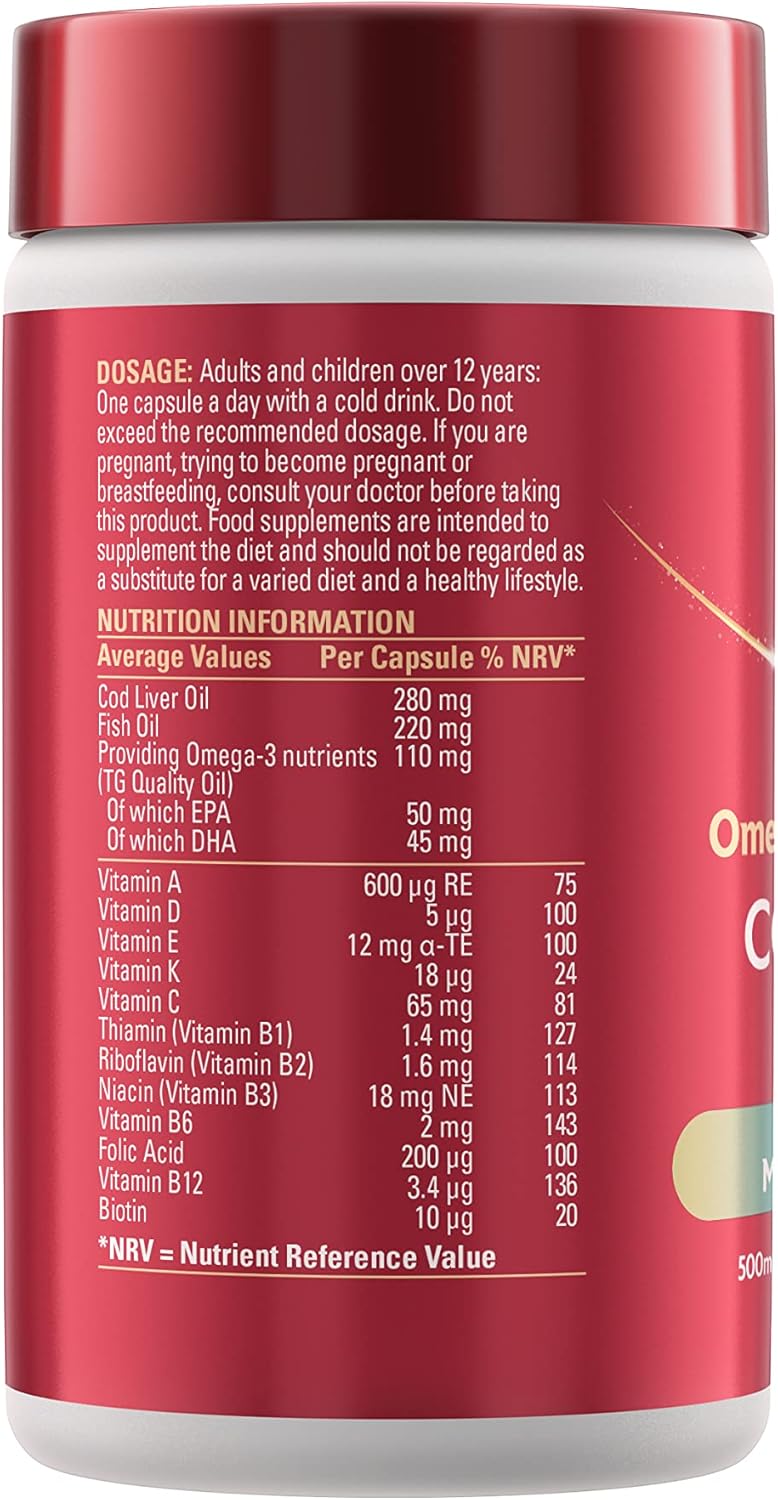 Seven Seas Aceite de hígado de bacalao y vitaminas múltiples 90 cápsulas