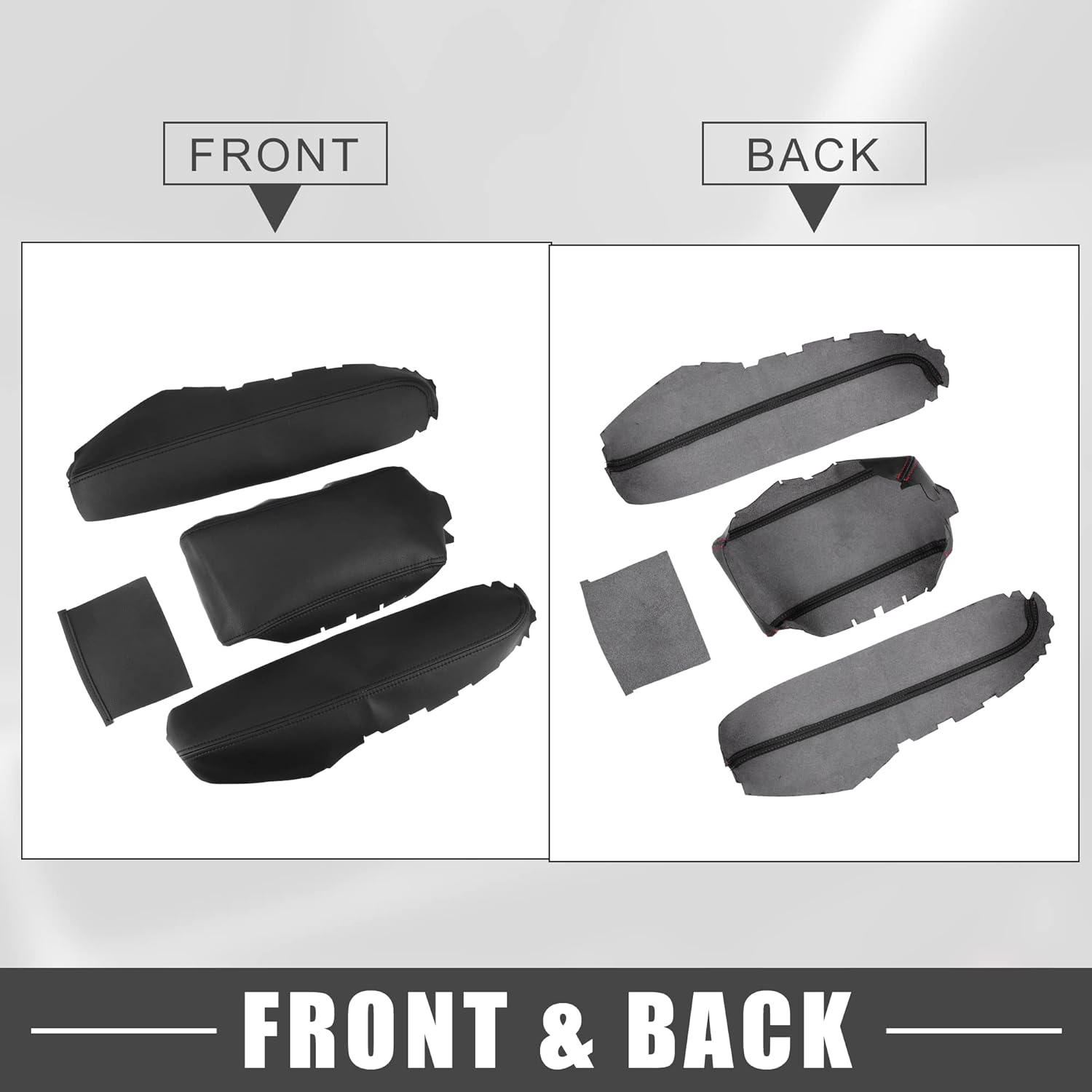 A ABSOPRO Funda protectora para reposabrazos de piel sintética negra de repuesto para Honda Civic 2016-2021 (juego de 1)