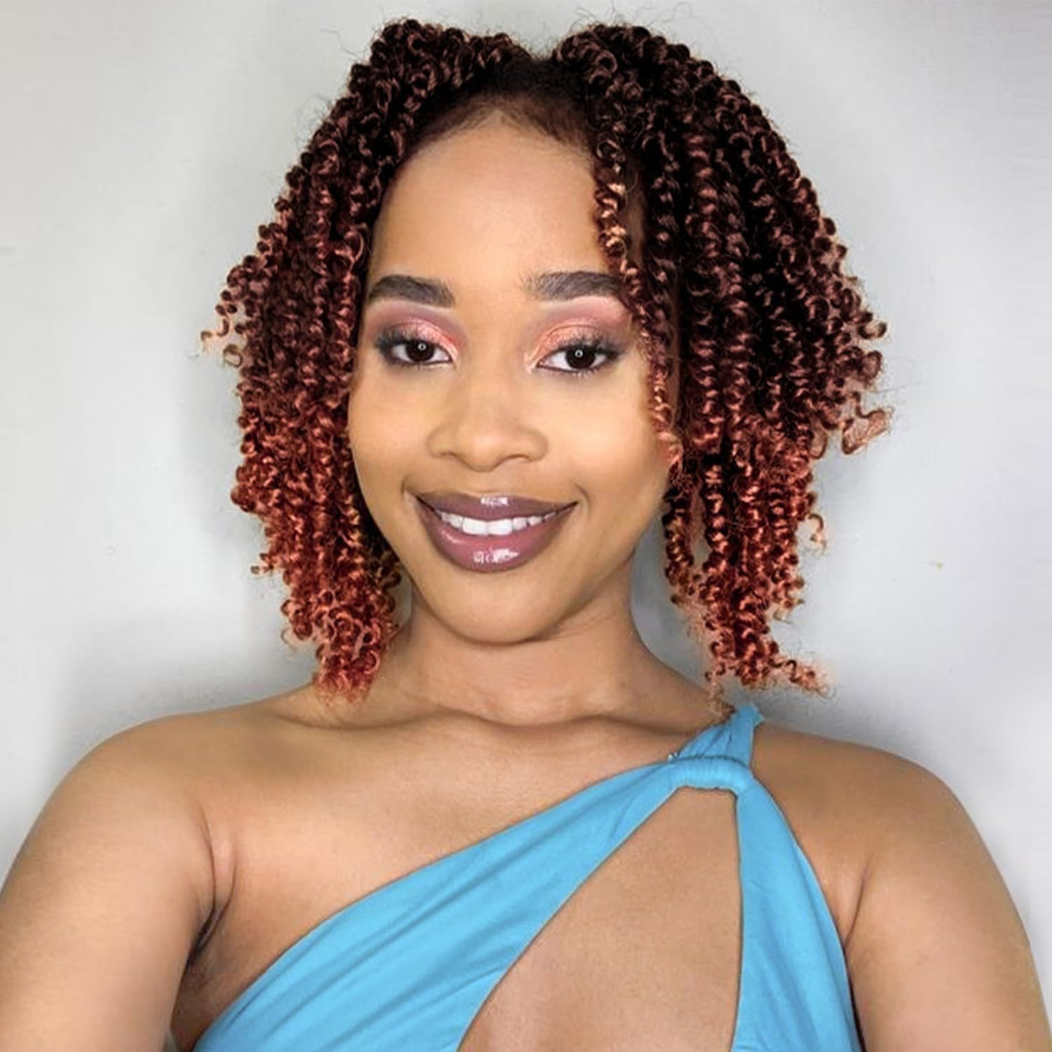 Fulcrum Cabello Passion Twist de 8 pulgadas, 8 paquetes de cabello de ganchillo Passion Twist para mujeres negras, cabello pretrenzado de ganchillo