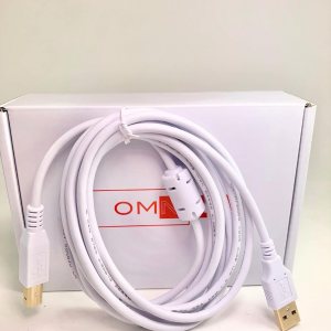 OMNIHIL Cable USB 2.0 de alta velocidad blanco de 8 pies de largo compatible con la impresora Epson EcoTank ET-2850 OMNIHIL Cable USB 2.0 de alta velocidad blanco de 8 pies de largo compatible con la impresora Epson EcoTank ET-2850