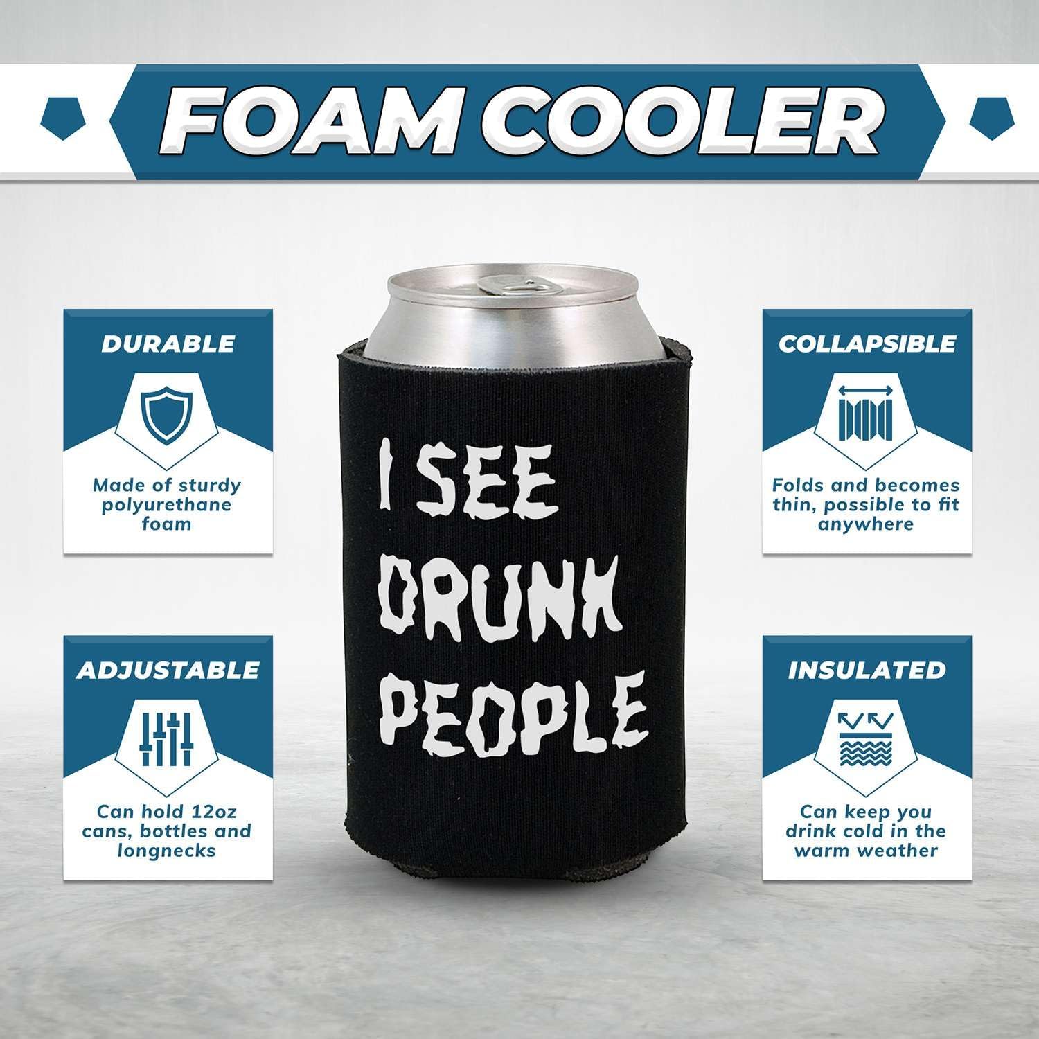 Divertidos frases de fiesta de cerveza refrigerante para latas refrigerantes con aislamiento térmico para bebidas con soda, cerveza Hugger Coolies