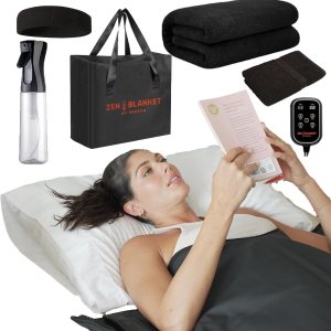 ONERVA Paquete de manta de sauna infrarroja terapia de cristal, carbón, arcilla y capas magnéticas, sauna de desintoxicación personal y relajación ONERVA Paquete de manta de sauna infrarroja terapia de cristal, carbón, arcilla y capas magnéticas, sauna de desintoxicación personal y relajación