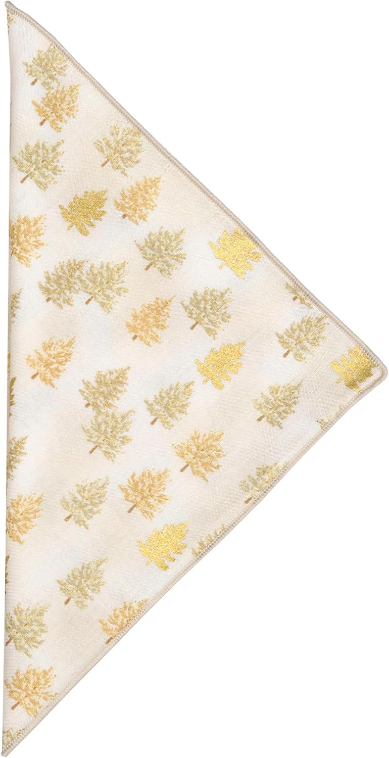 Juego de 12 servilletas de tela de 18 x 18 pulgadas, elegantes servilletas de lino 100% algodón, decoración de mesa de Navidad y juego de mesa de