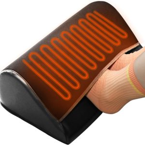 Reposapiés térmico para debajo del escritorio, 11 ajustes de temperatura, calentador de pies de espuma viscoelástica con funda lavable para alivio Reposapiés térmico para debajo del escritorio, 11 ajustes de temperatura, calentador de pies de espuma viscoelástica con funda lavable para alivio