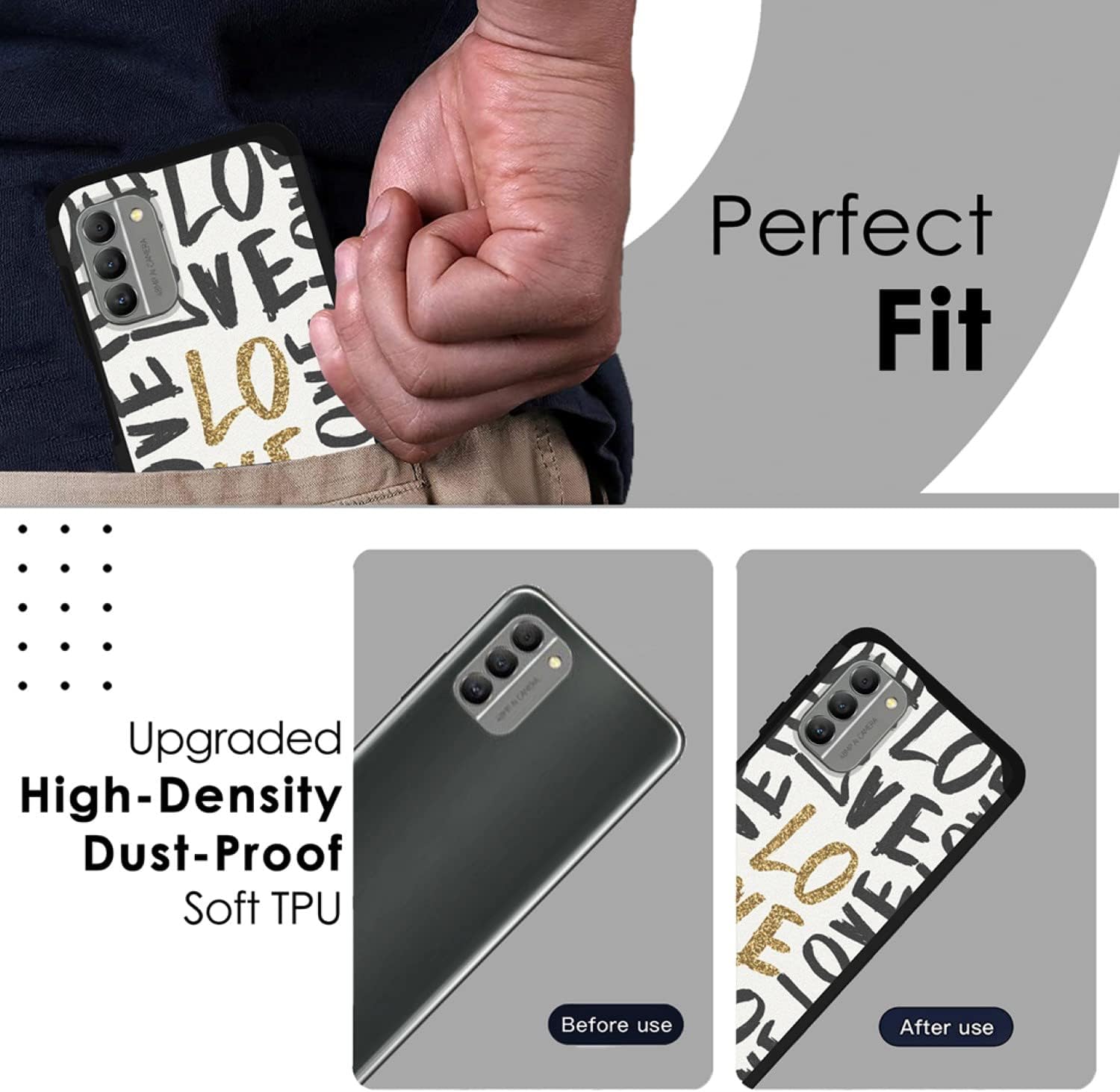 TJS Funda de teléfono compatible con Nokia G400 5G 2022 N1530DL, híbrida de doble capa (compatible con montaje magnético) a prueba de golpes,