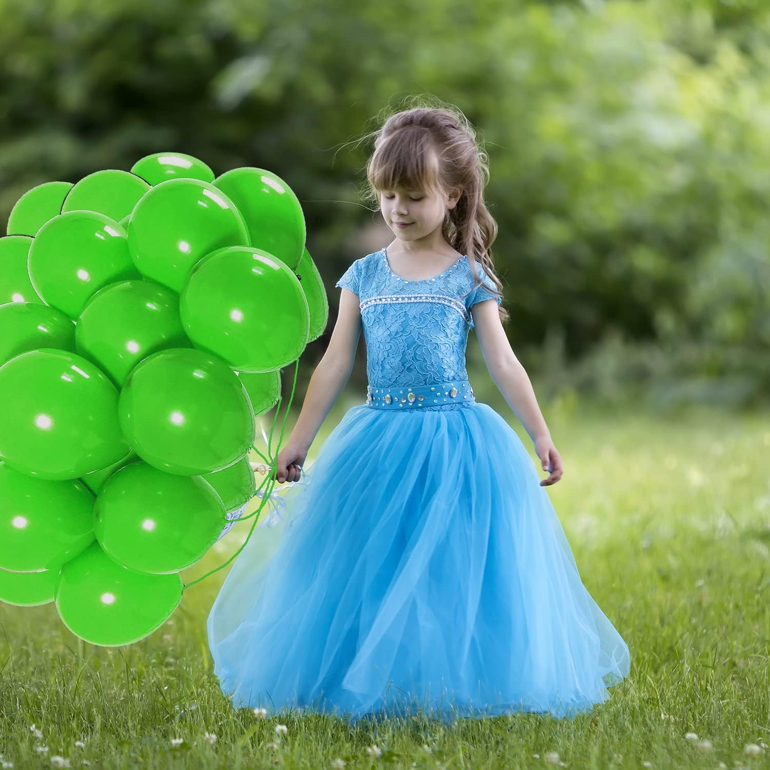 Paquete de 50 globos de color verde manzana brillante de 12 pulgadas, helio verde manzana brillante para fiesta de feliz cumpleaños, globos de látex