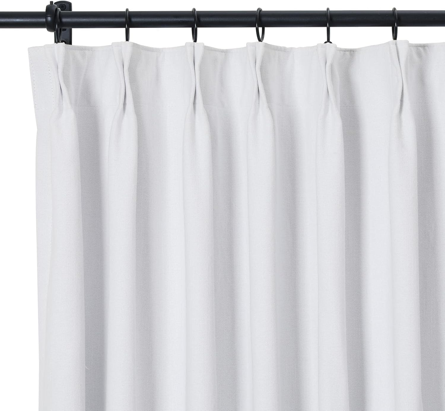 TWOPAGES Cortinas plisadas extralargas de algodón con diseño de pato de 120 pulgadas de largo, para habitación de invitados y cocina, cortinas